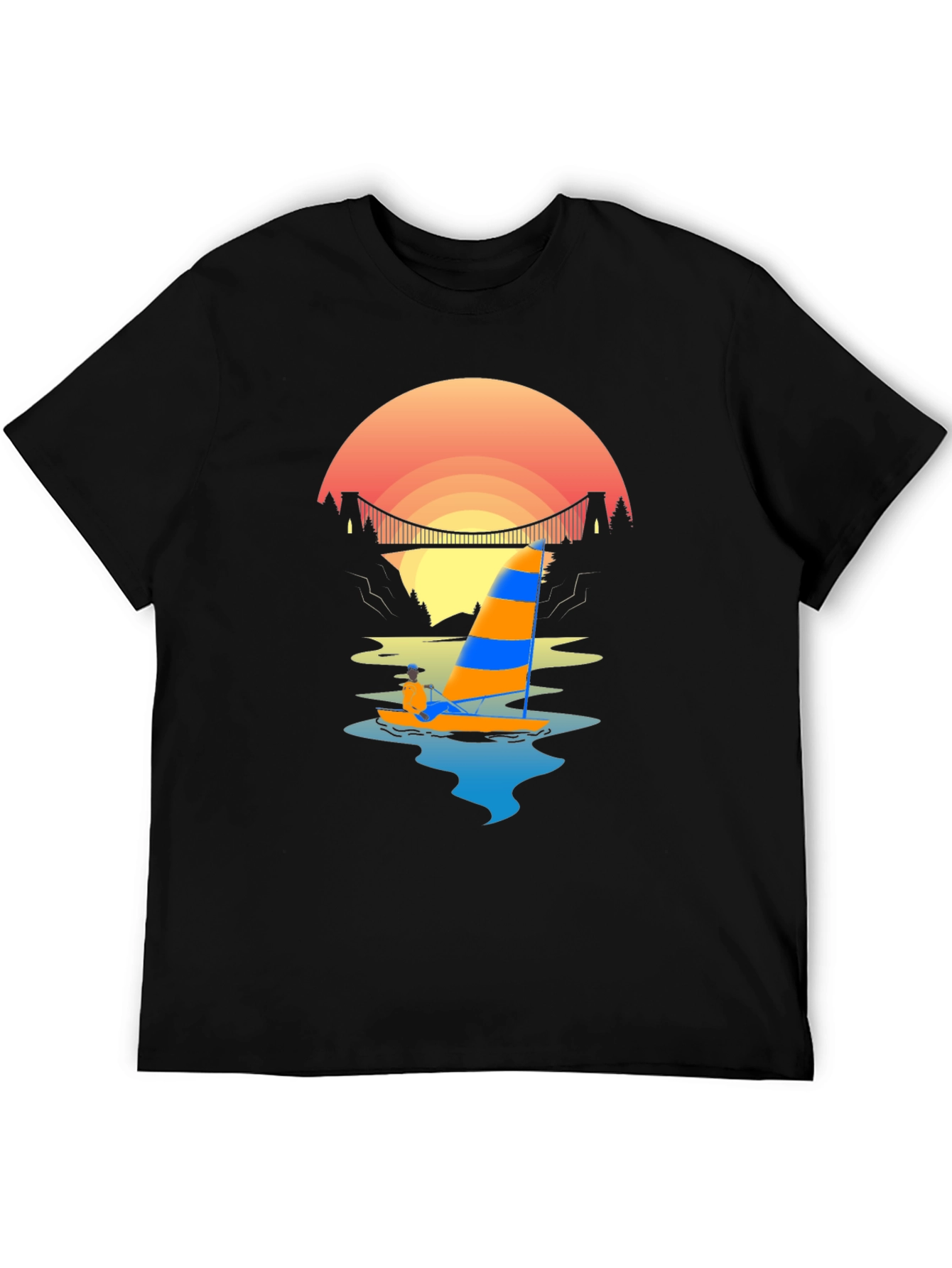 Sunset Sailboat Graphic Tee