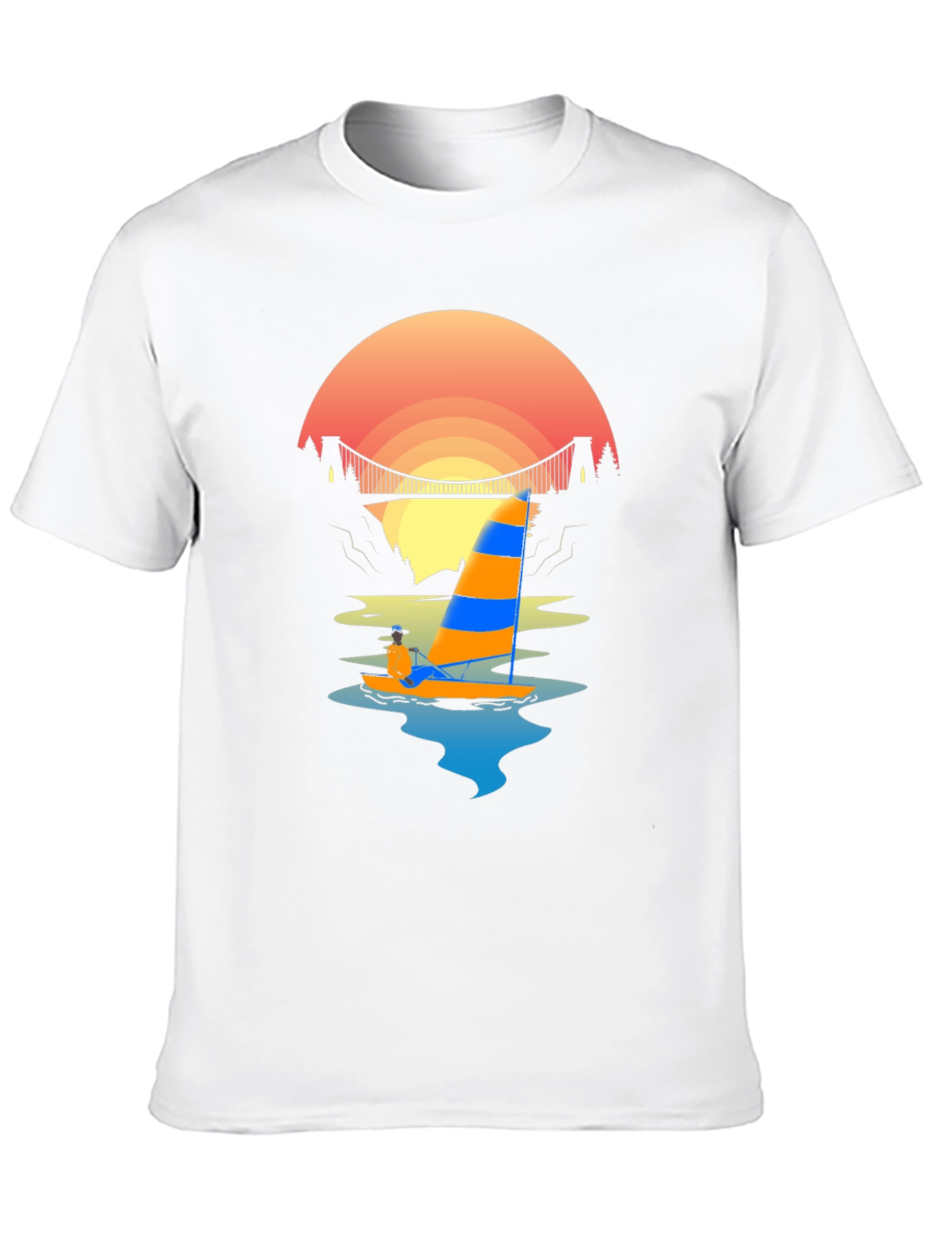 Sunset Sailboat Graphic Tee