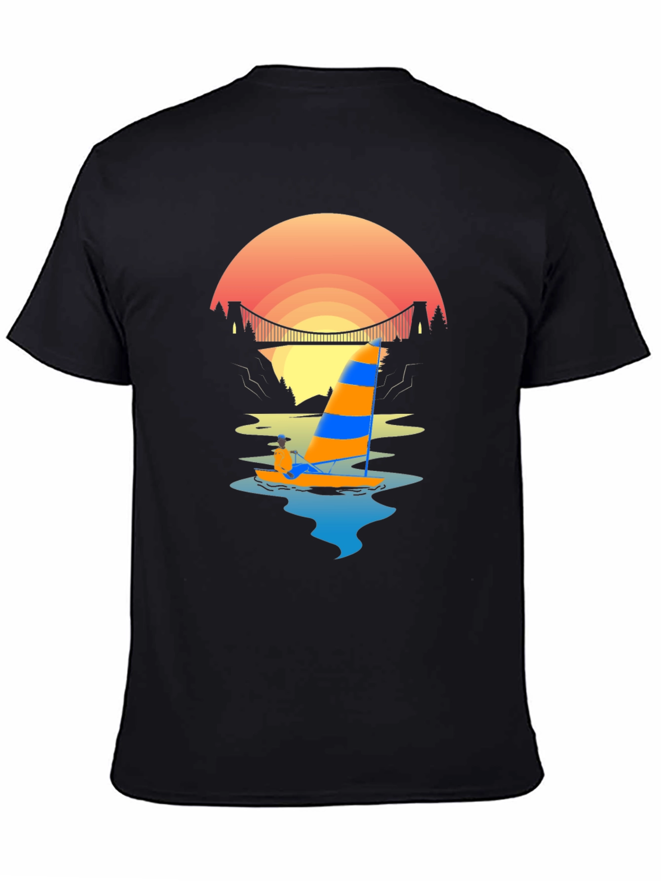 Sunset Sailboat Graphic Tee