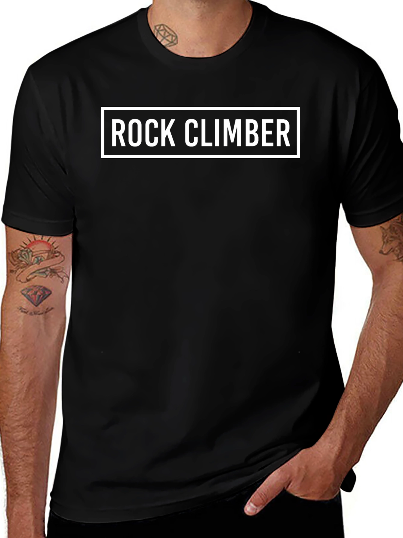 Rock Climber Graphic T-Shirt - Black
