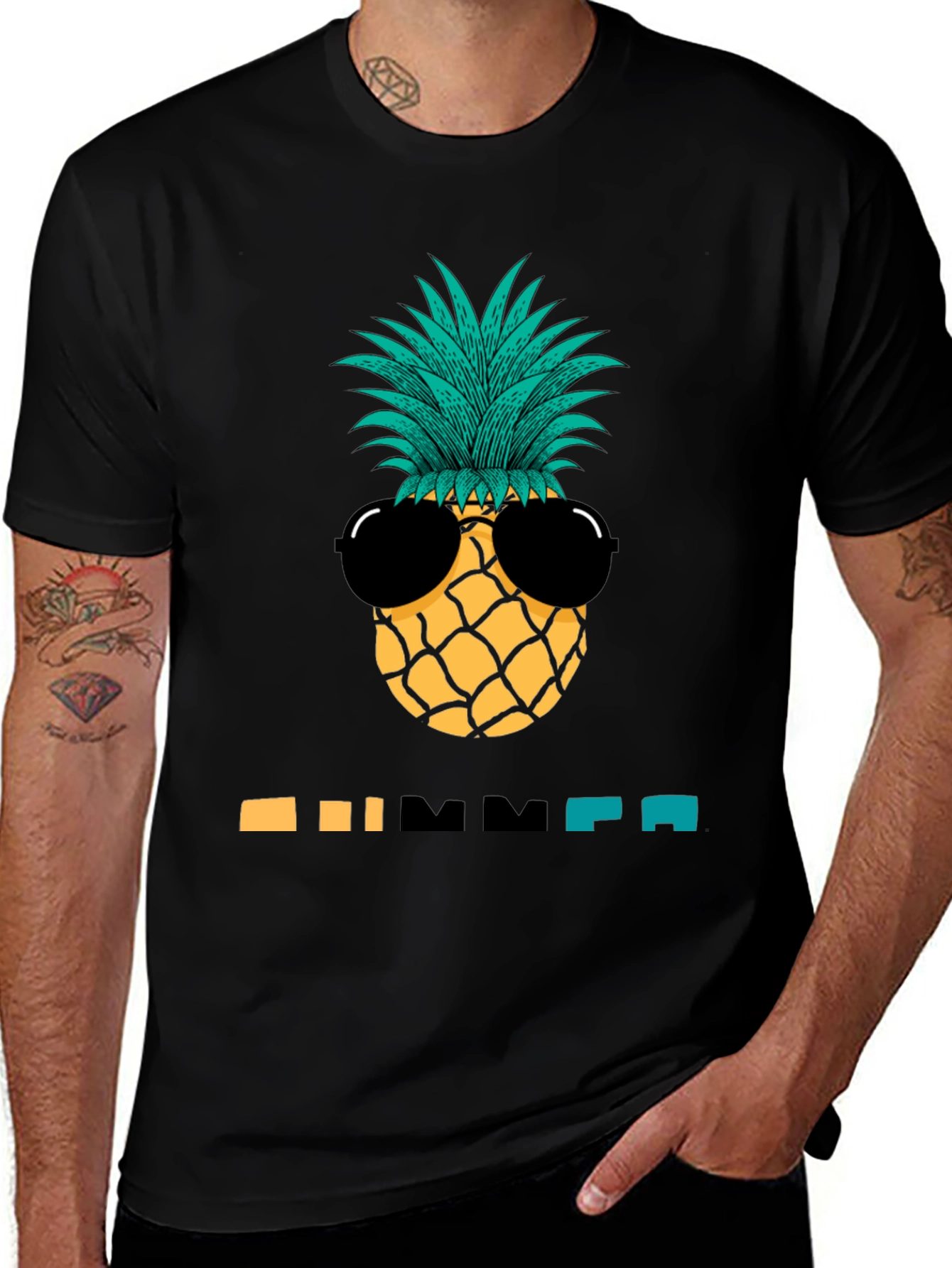 Cool Pineapple Summer Graphic Tee