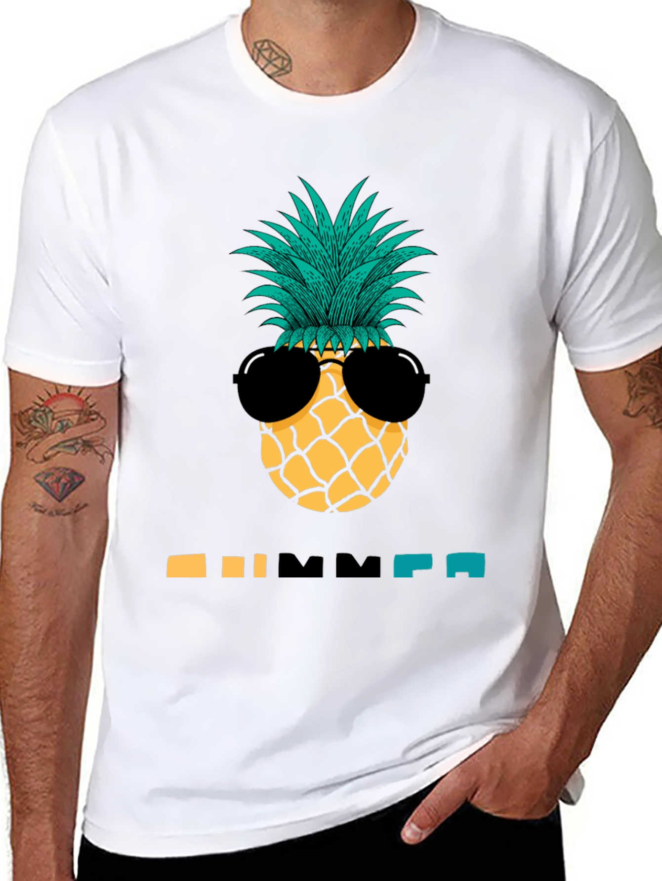 Cool Pineapple Summer Graphic Tee
