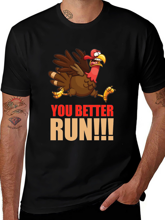 Funny Thanksgiving Turkey Run T-Shirt