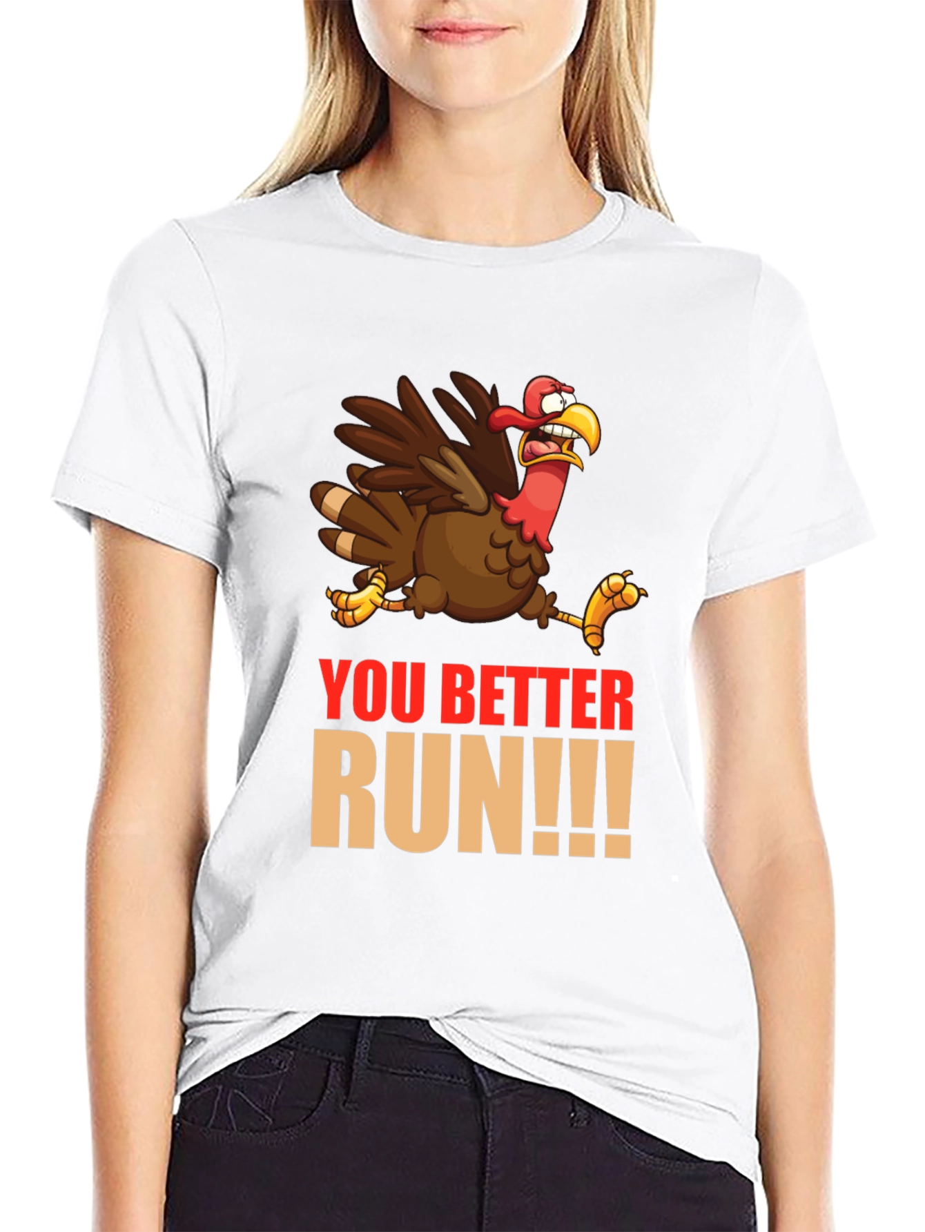 Funny Thanksgiving Turkey Run T-Shirt