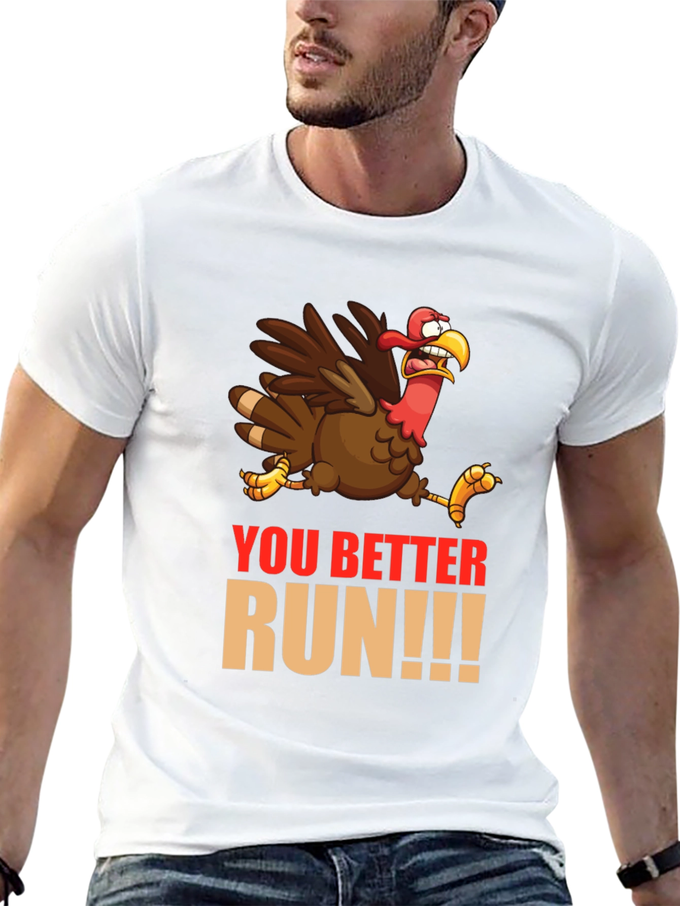 Funny Thanksgiving Turkey Run T-Shirt