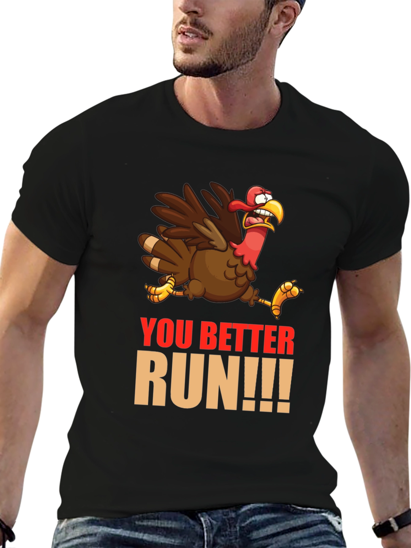 Funny Thanksgiving Turkey Run T-Shirt