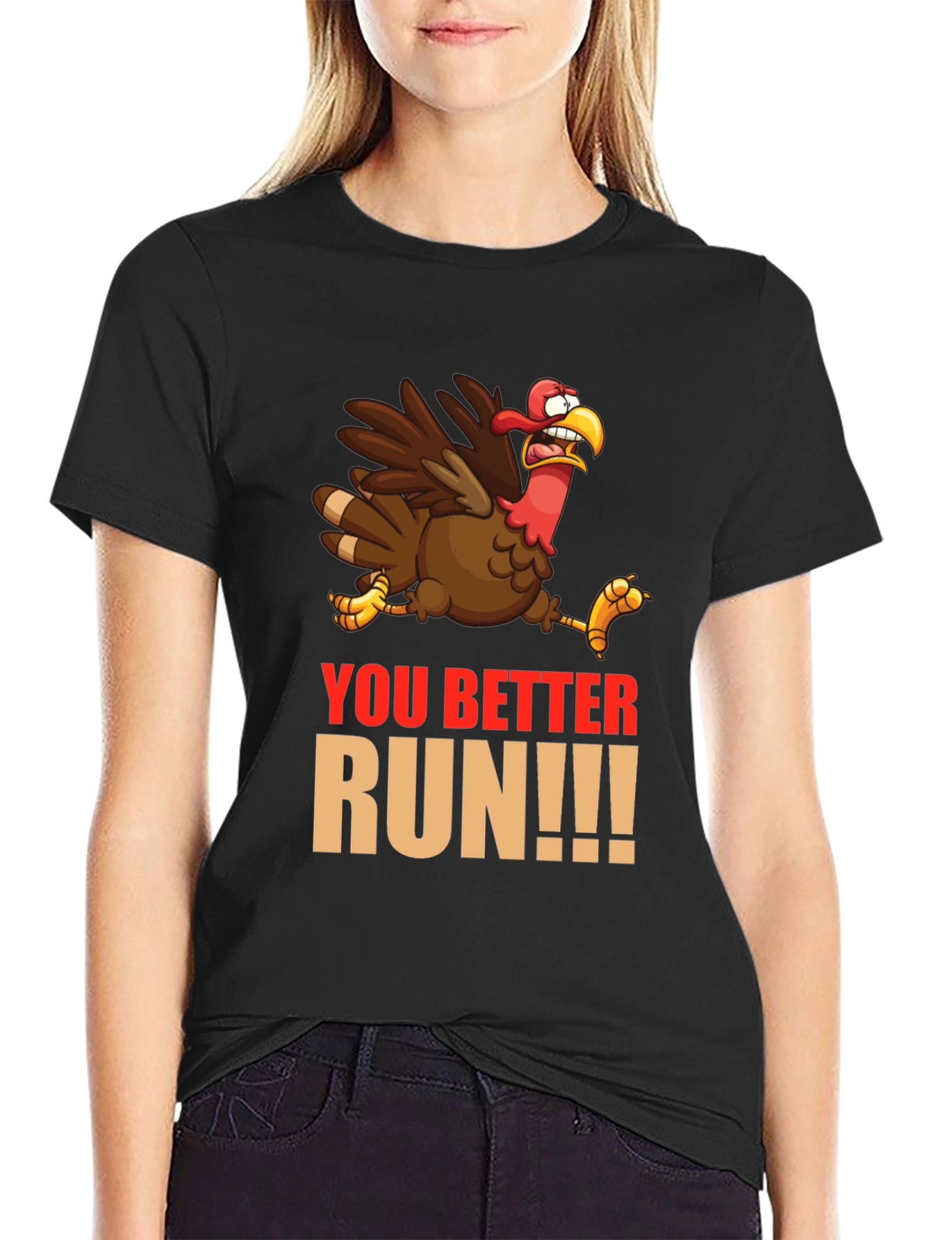 Funny Thanksgiving Turkey Run T-Shirt