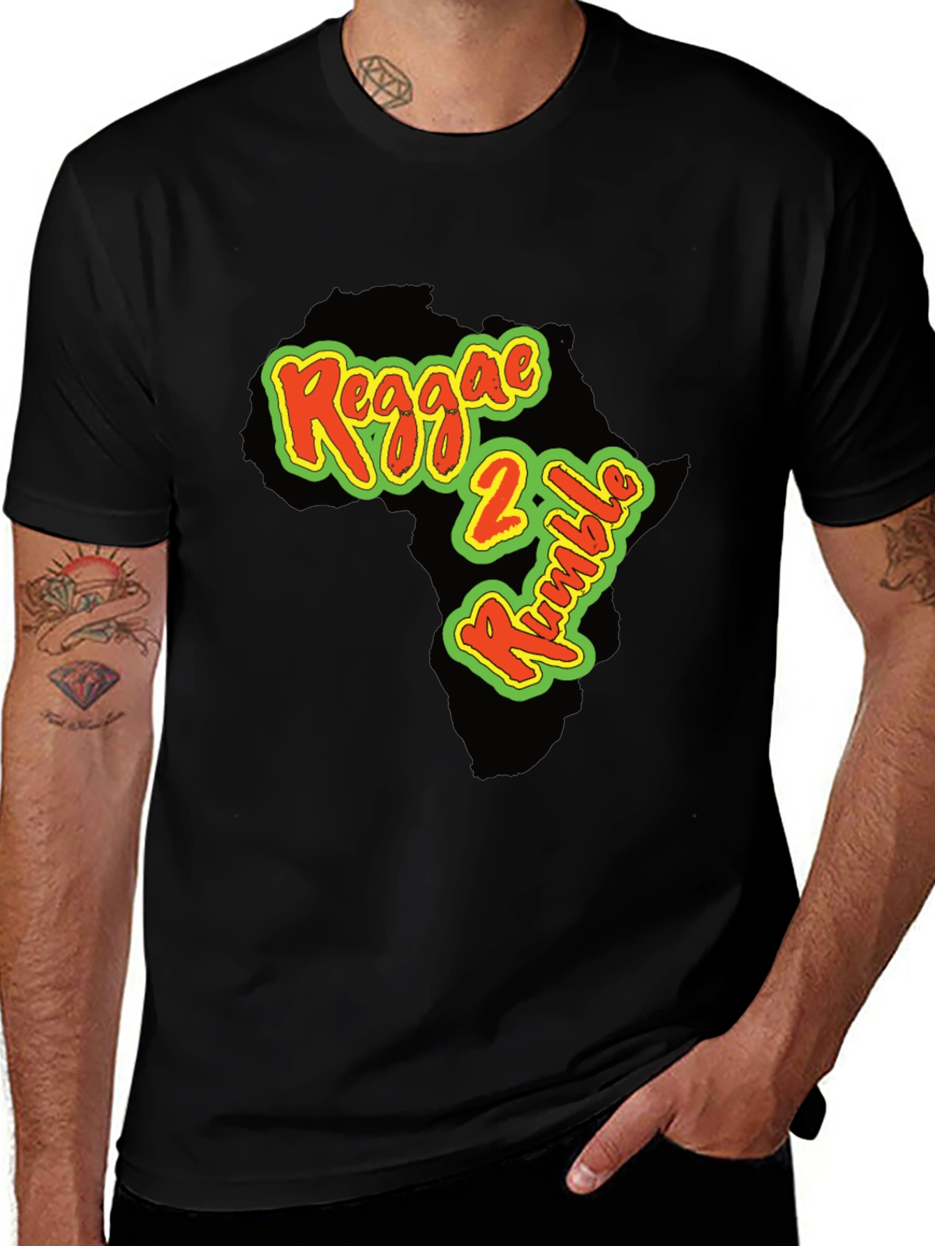 Reggae 2 Rumble Black Graphic Tee