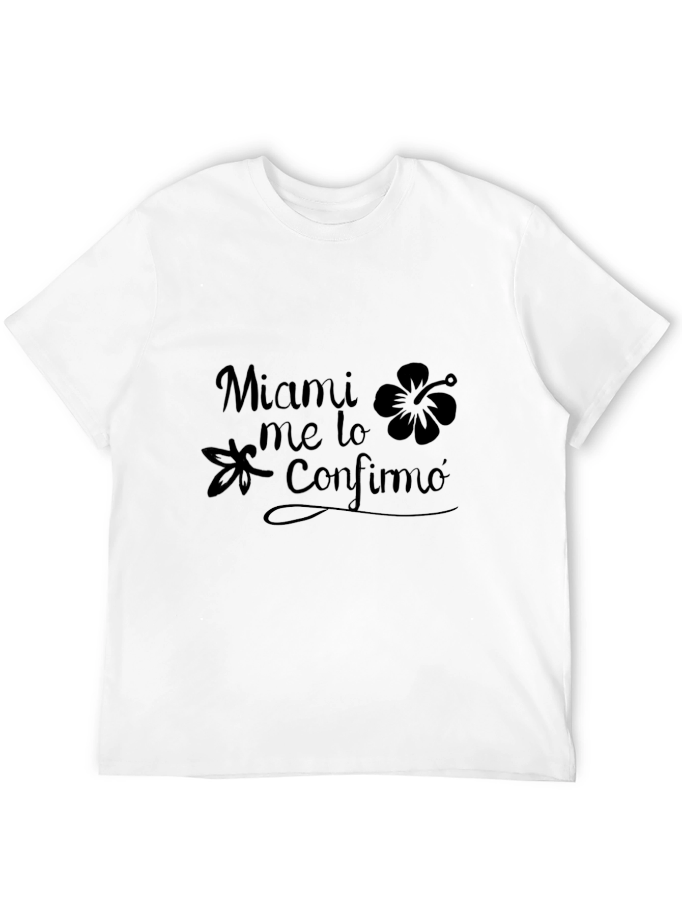 Miami Me Lo Confirmo Black Graphic Tee