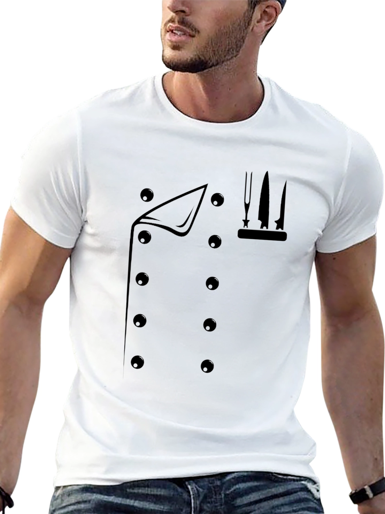 Chefs Coat Graphic T-Shirt - Culinary Style