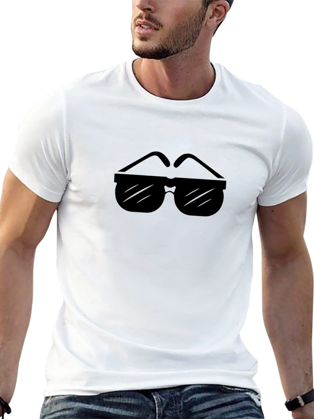 Cool Sunglasses Graphic Tee - Black T-Shirt
