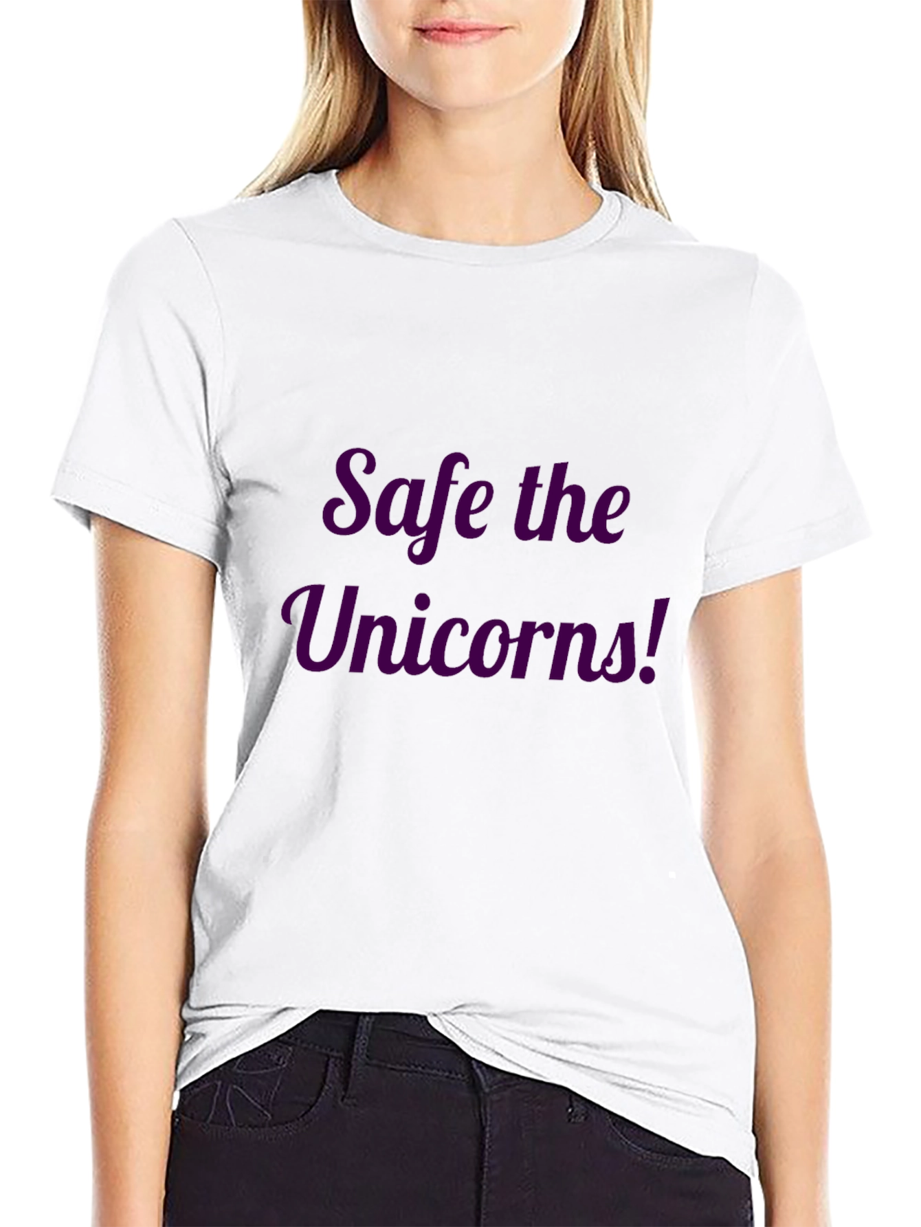 Safe the Unicorns! Black T-Shirt