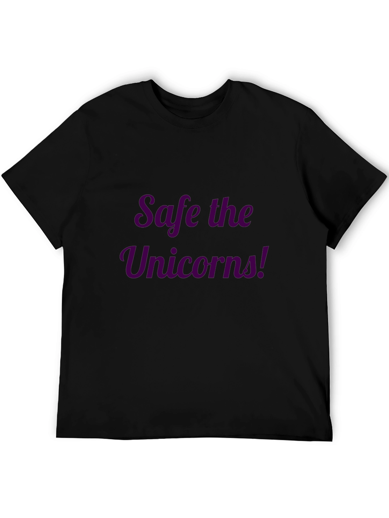 Safe the Unicorns! Black T-Shirt