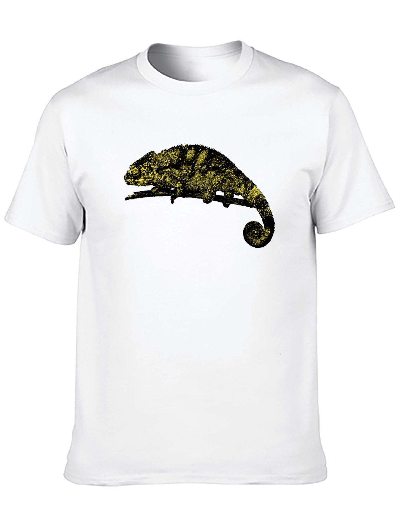 Chameleon Graphic Tee - Black Cotton T-Shirt