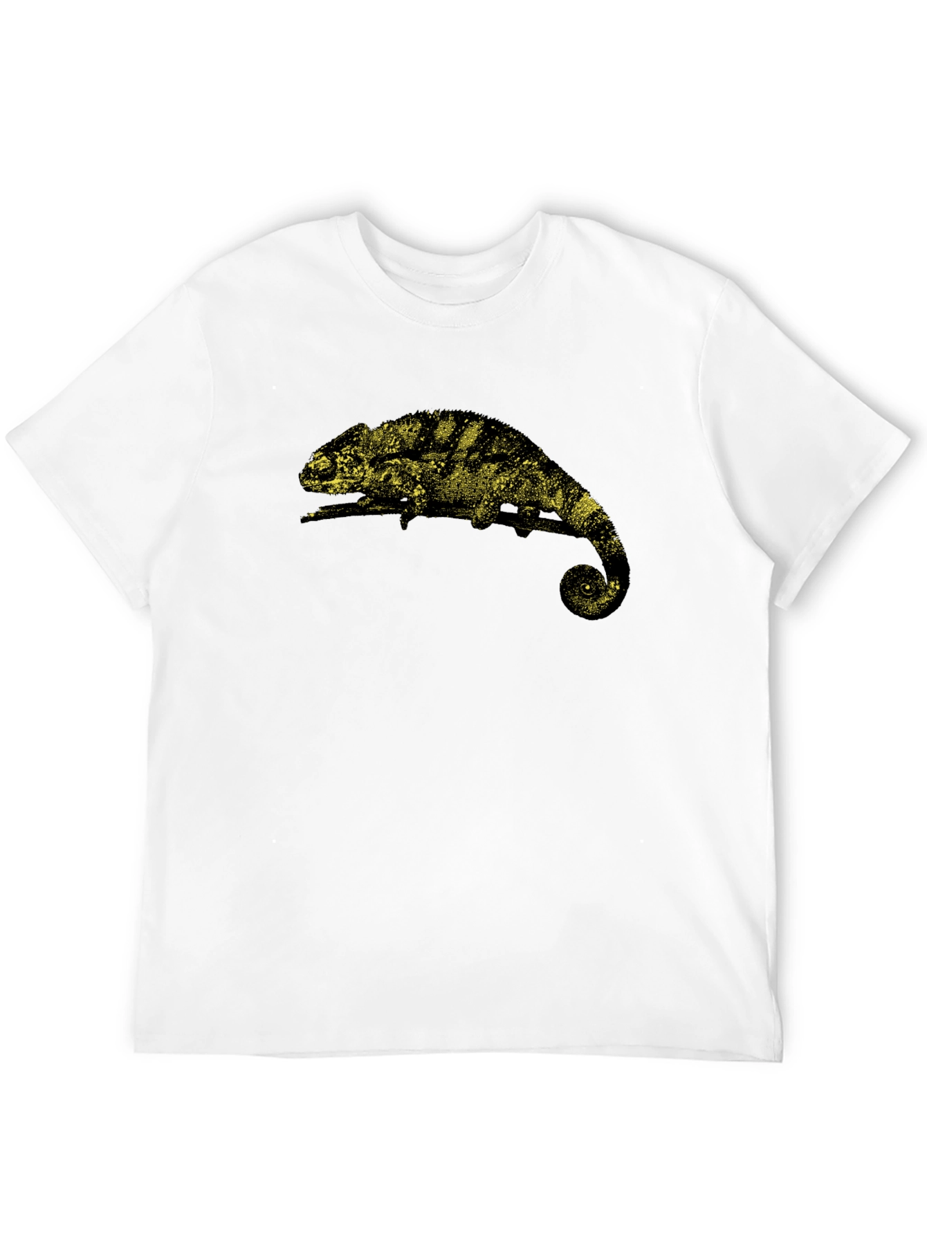 Chameleon Graphic Tee - Black Cotton T-Shirt