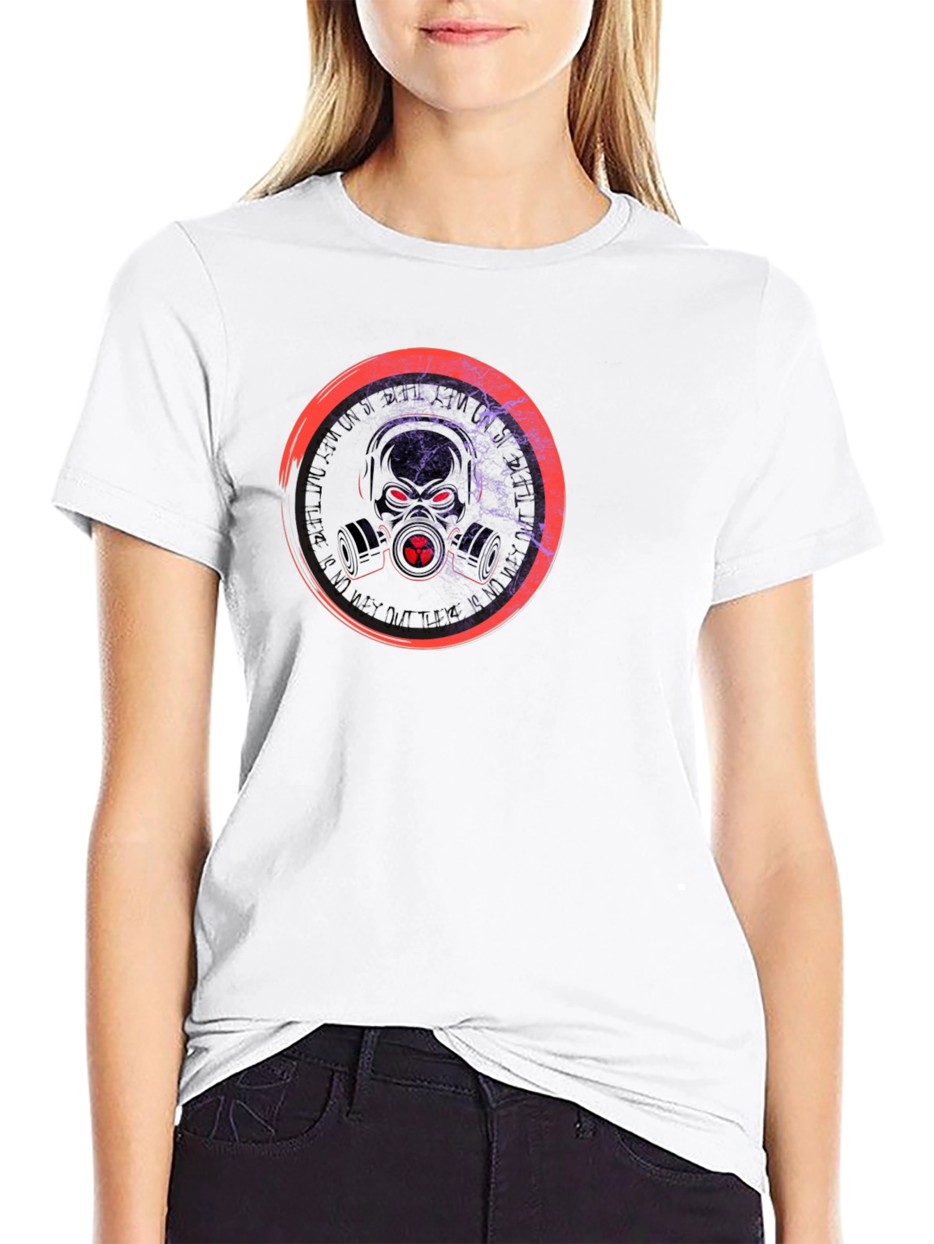 Toxic Gas Mask Graphic Black T-Shirt