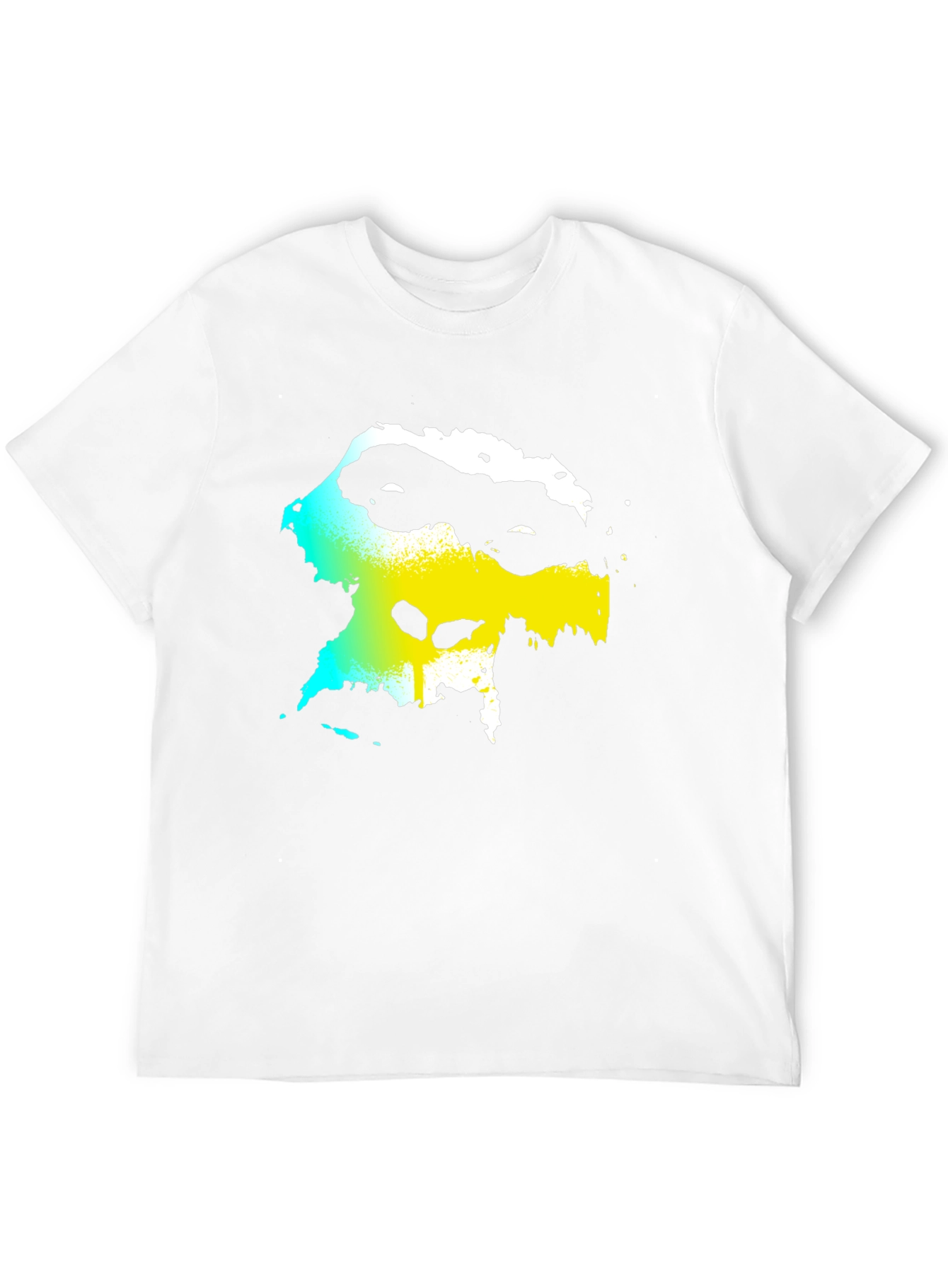 Abstract Face Graphic Black Tee