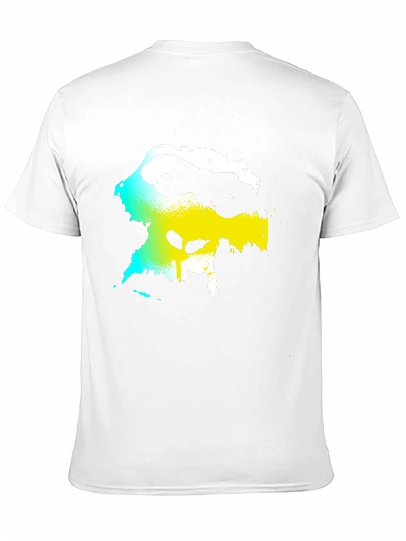 Abstract Face Graphic Black Tee