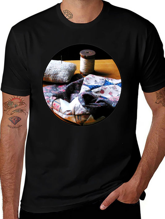 Quilting Still Life T-Shirt - Artsy Comfort