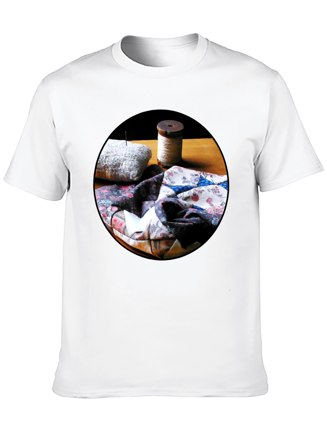 Quilting Still Life T-Shirt - Artsy Comfort