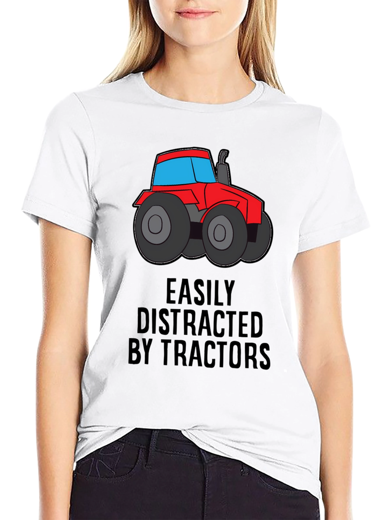 Easily Distracted by Tractors Graphic Tee