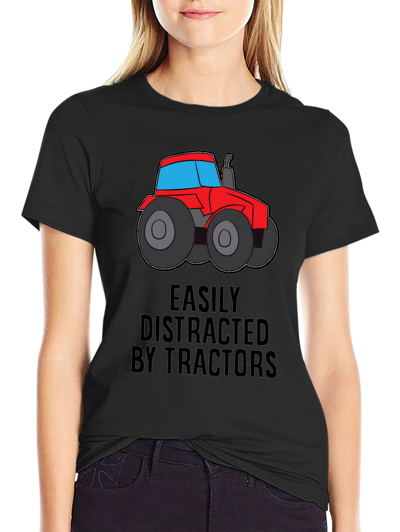 Easily Distracted by Tractors Graphic Tee