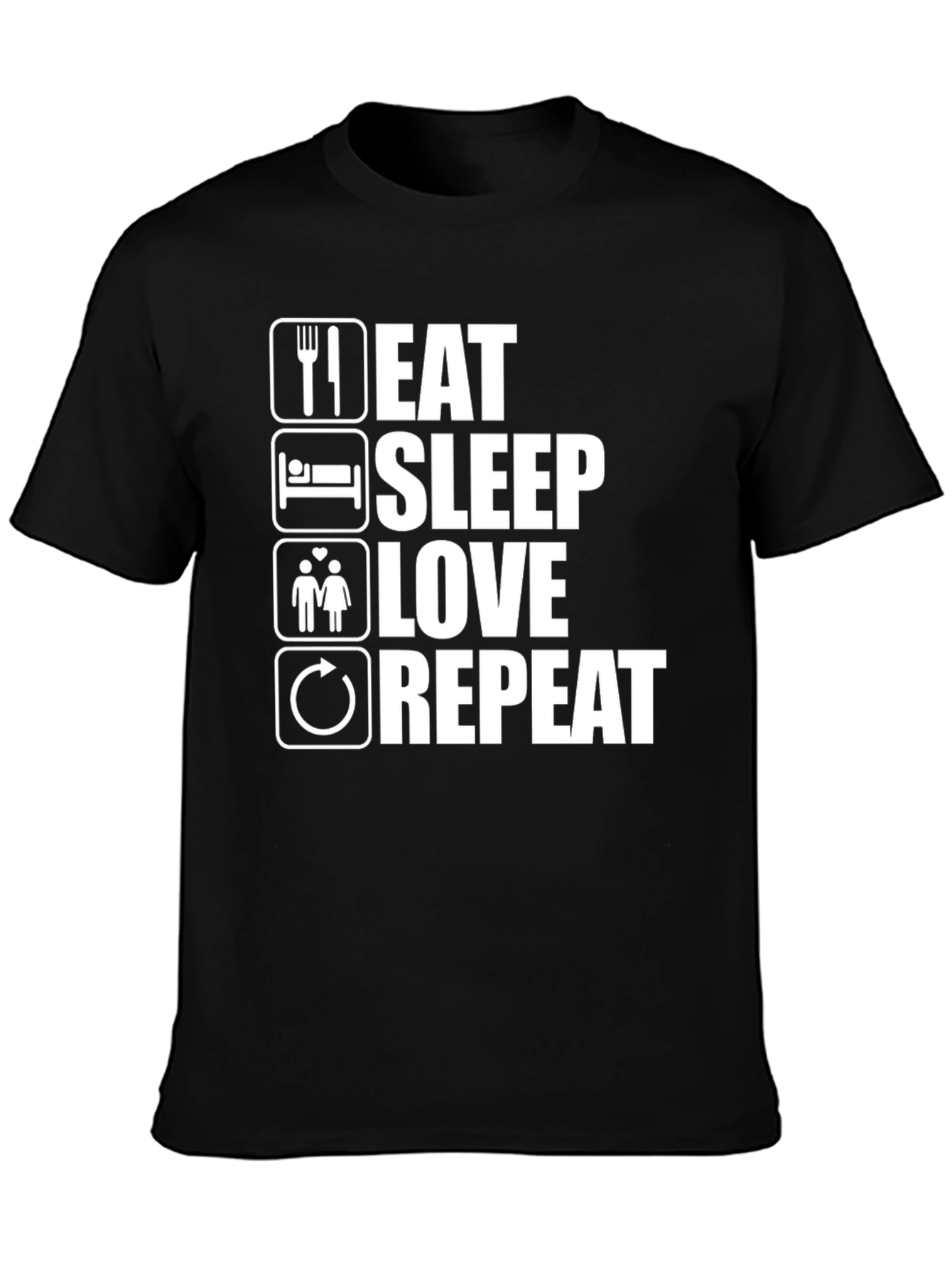 Eat Sleep Love Repeat Graphic Tee - Unisex