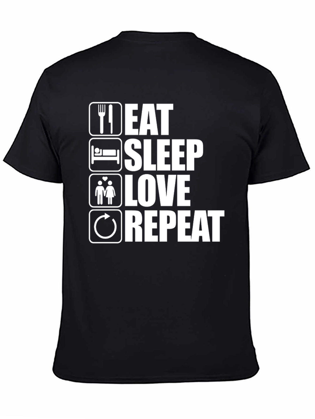 Eat Sleep Love Repeat Graphic Tee - Unisex