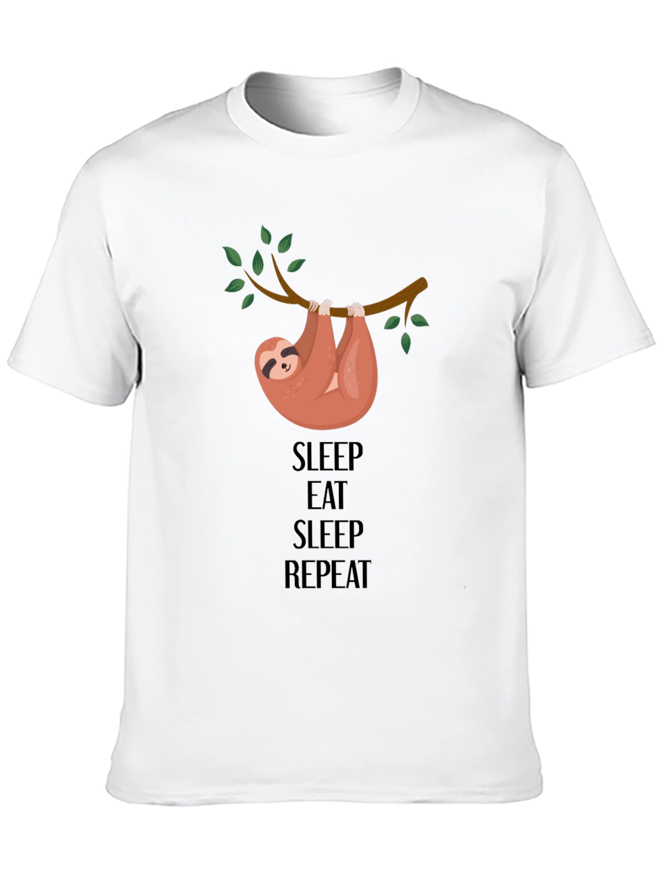 Sleep Eat Repeat Sloth Graphic Tee