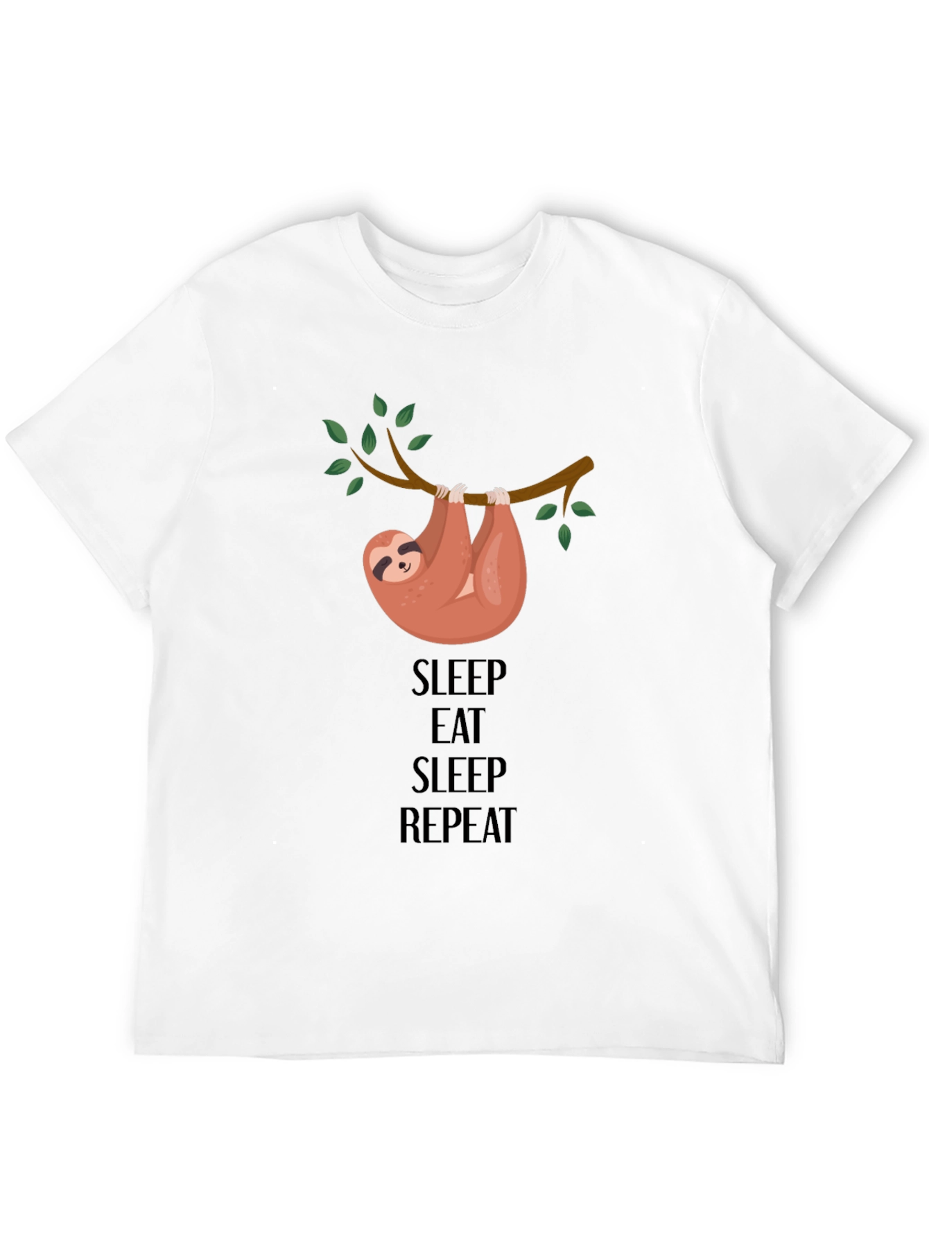 Sleep Eat Repeat Sloth Graphic Tee