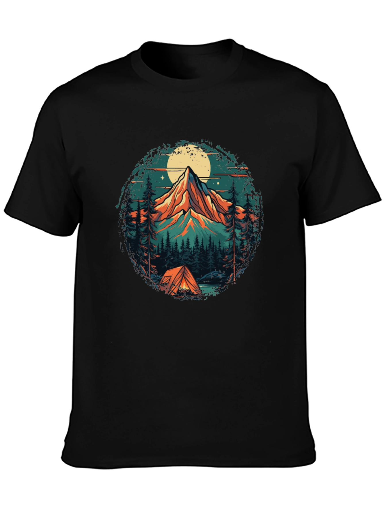 Mountain Adventure Graphic Tee - Camping Style
