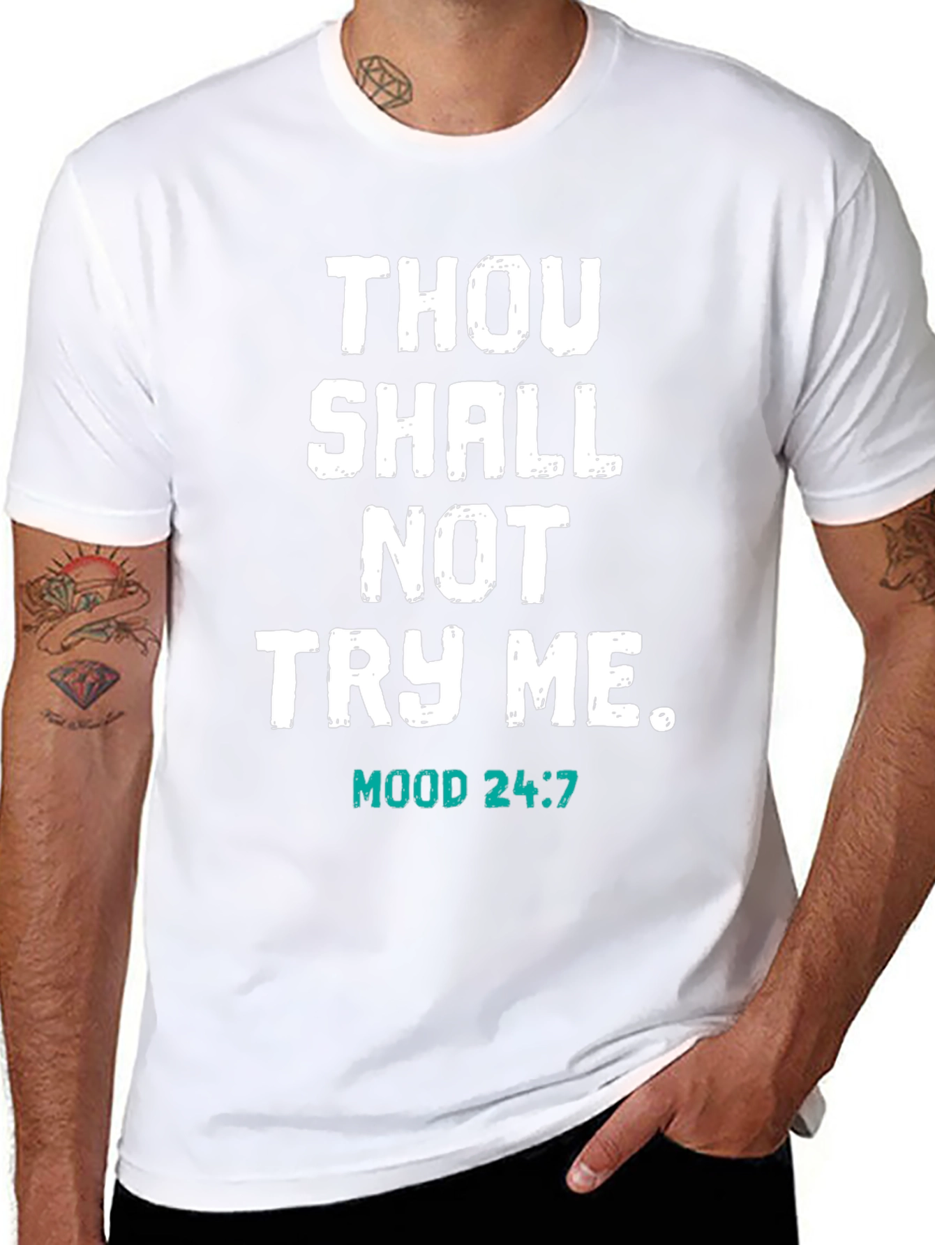 Thou Shalt Not Try Me Black T-Shirt