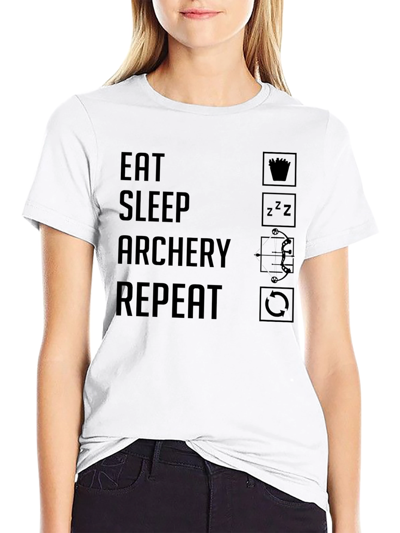 Eat Sleep Archery Repeat T-Shirt - Archery Lover Tee