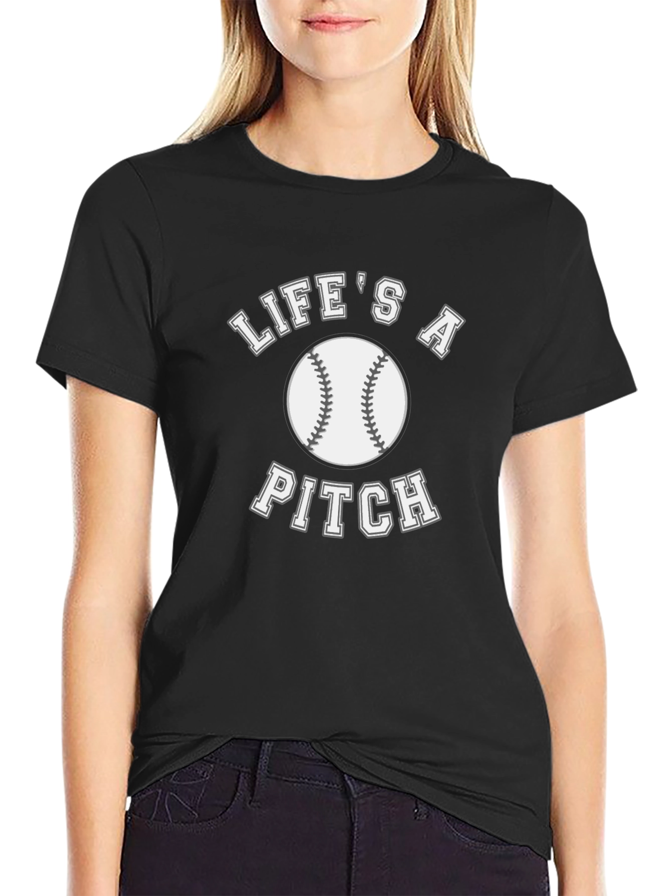 Lifes a Pitch Baseball T-Shirt