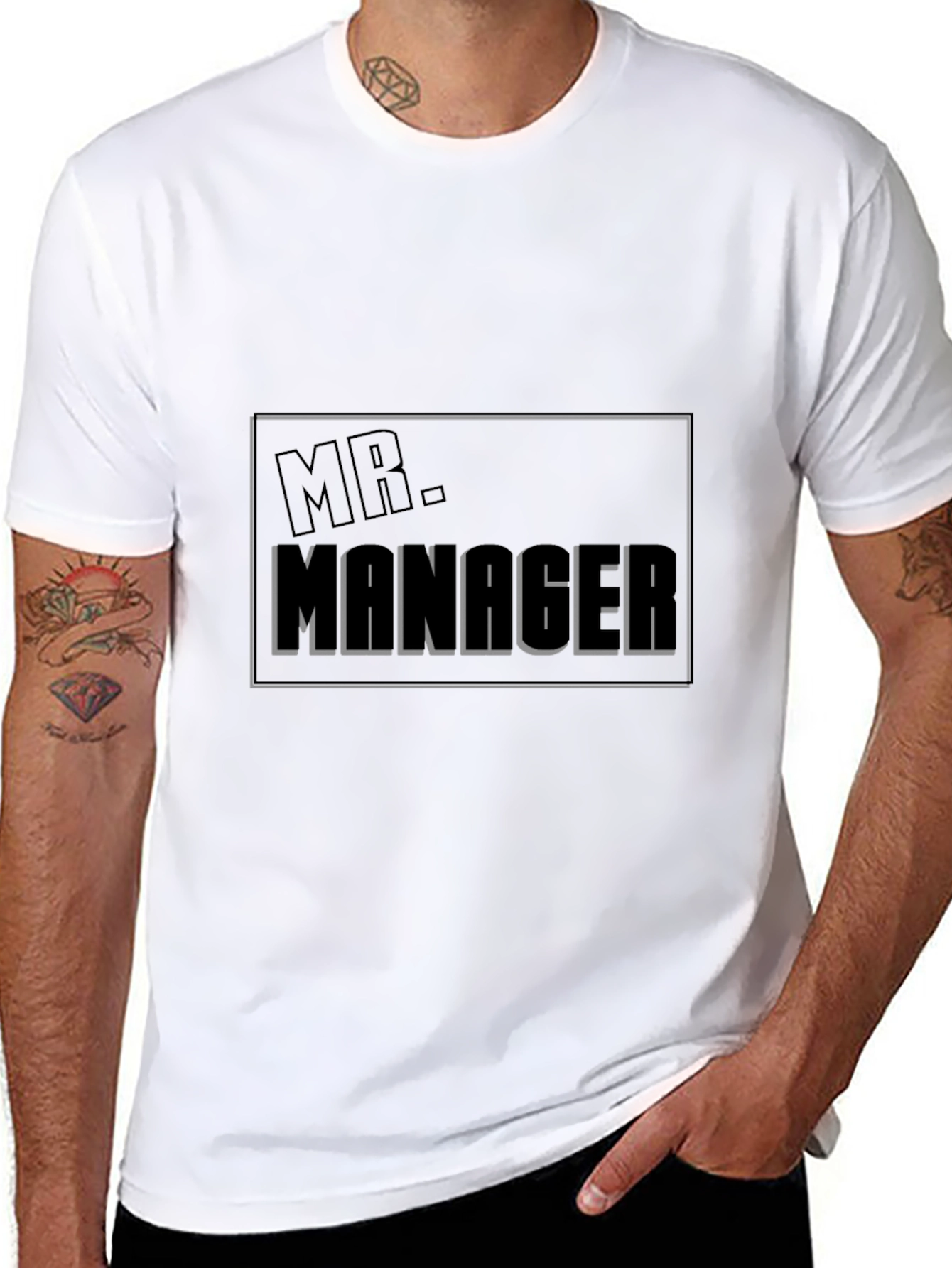 Mr. Manager Novelty Black T-Shirt