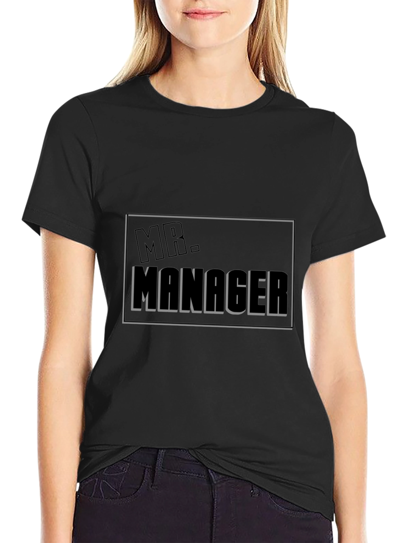 Mr. Manager Novelty Black T-Shirt