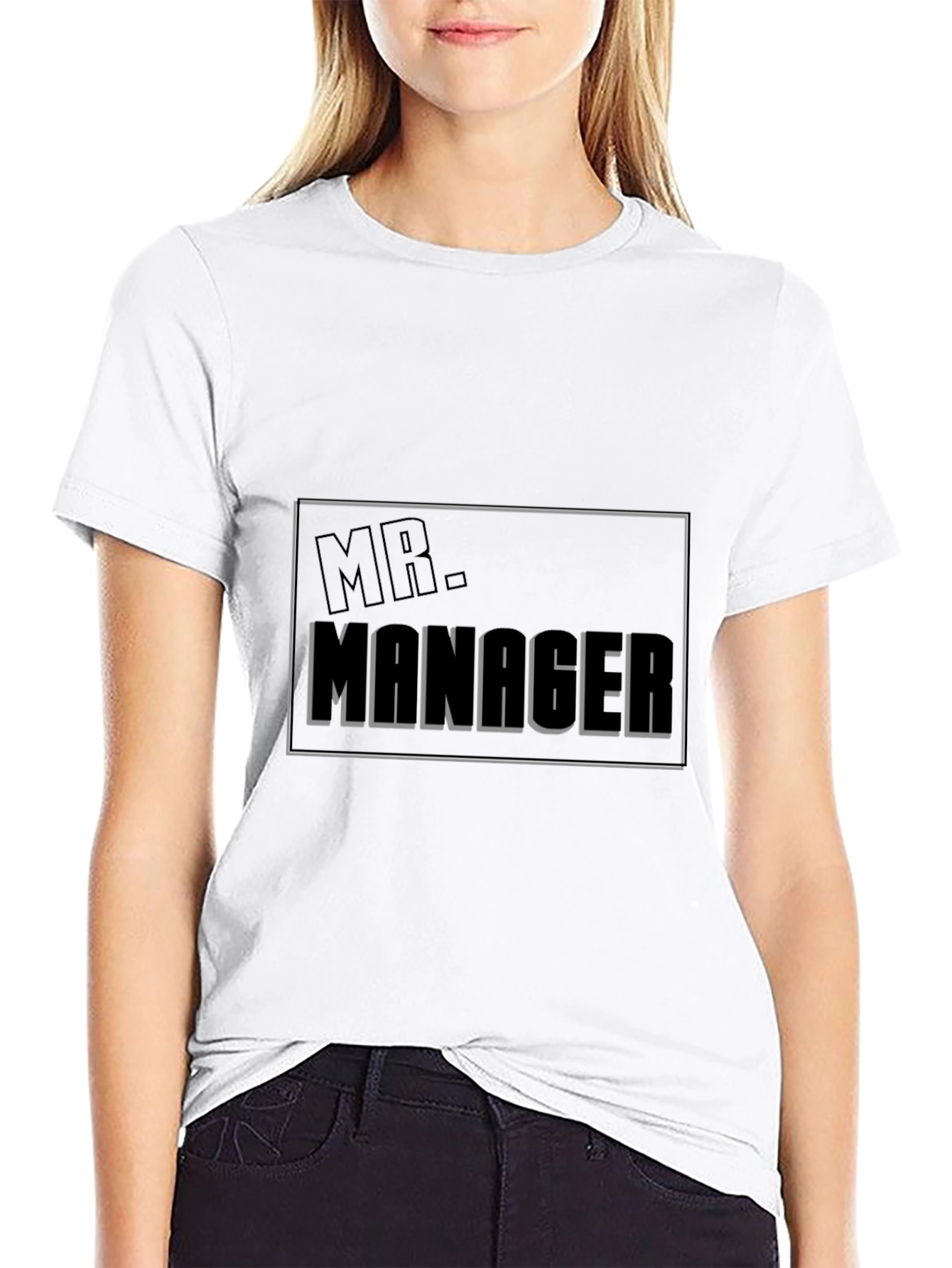 Mr. Manager Novelty Black T-Shirt