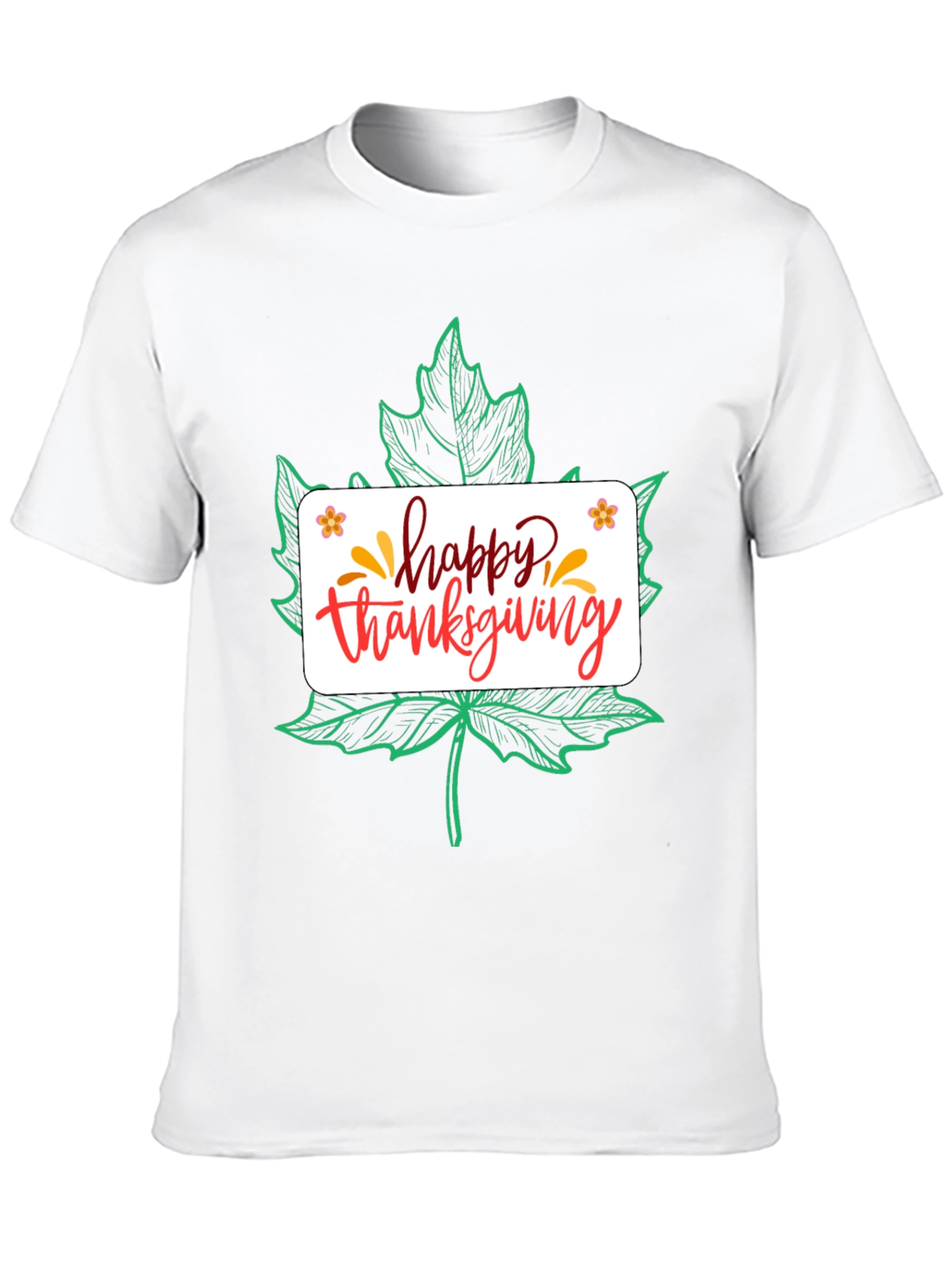 Happy Thanksgiving Maple Leaf T-Shirt