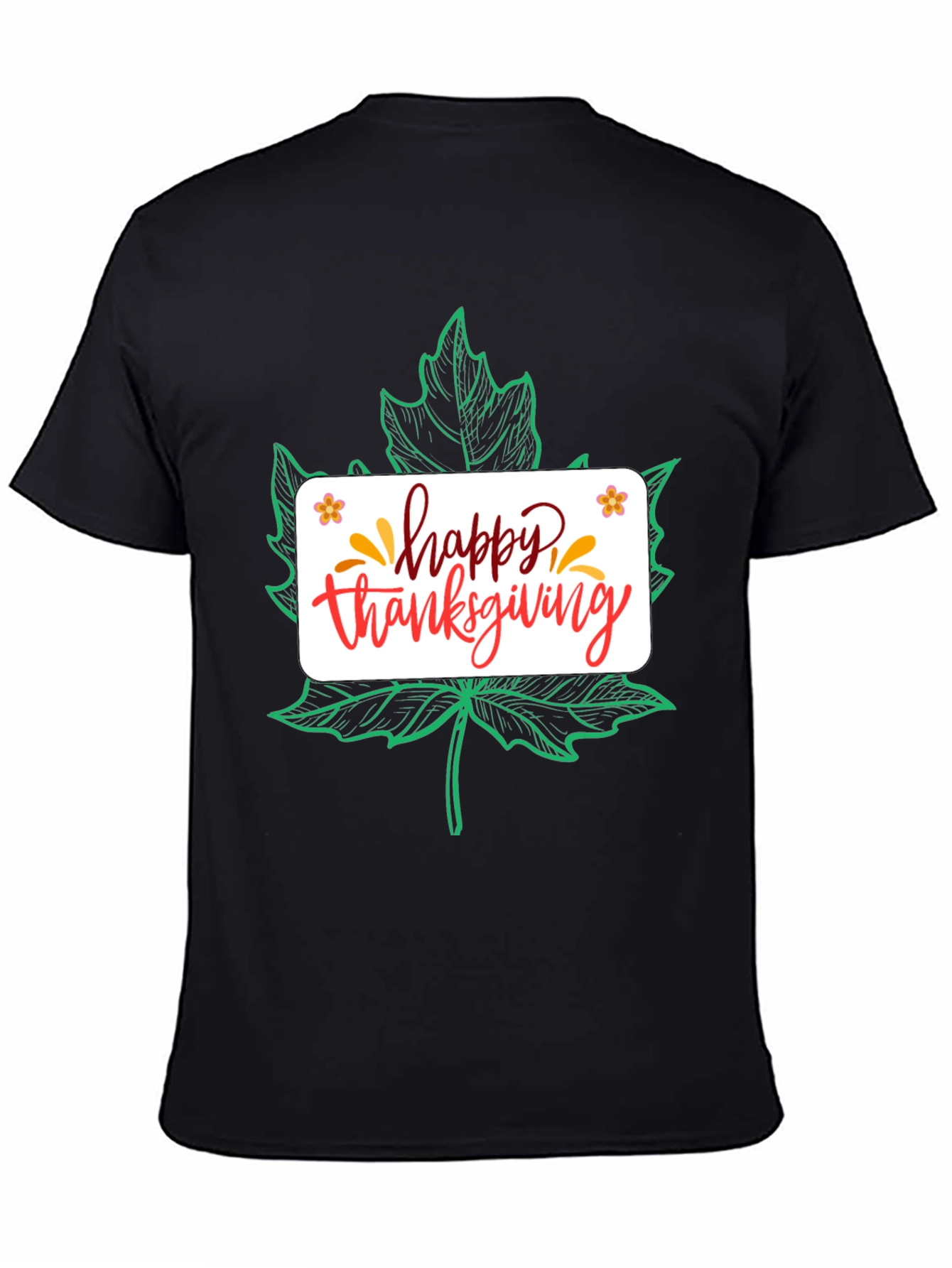 Happy Thanksgiving Maple Leaf T-Shirt