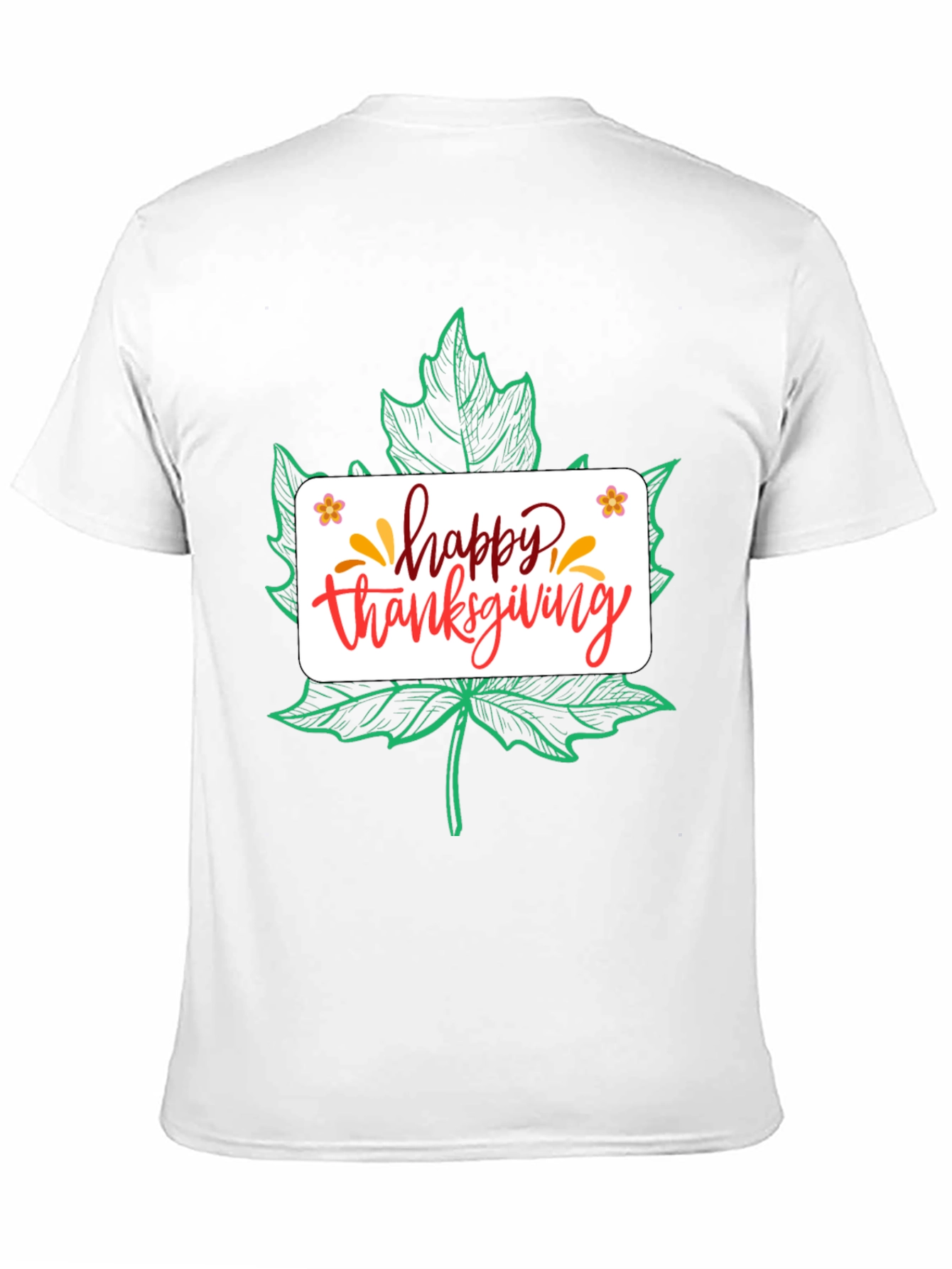 Happy Thanksgiving Maple Leaf T-Shirt