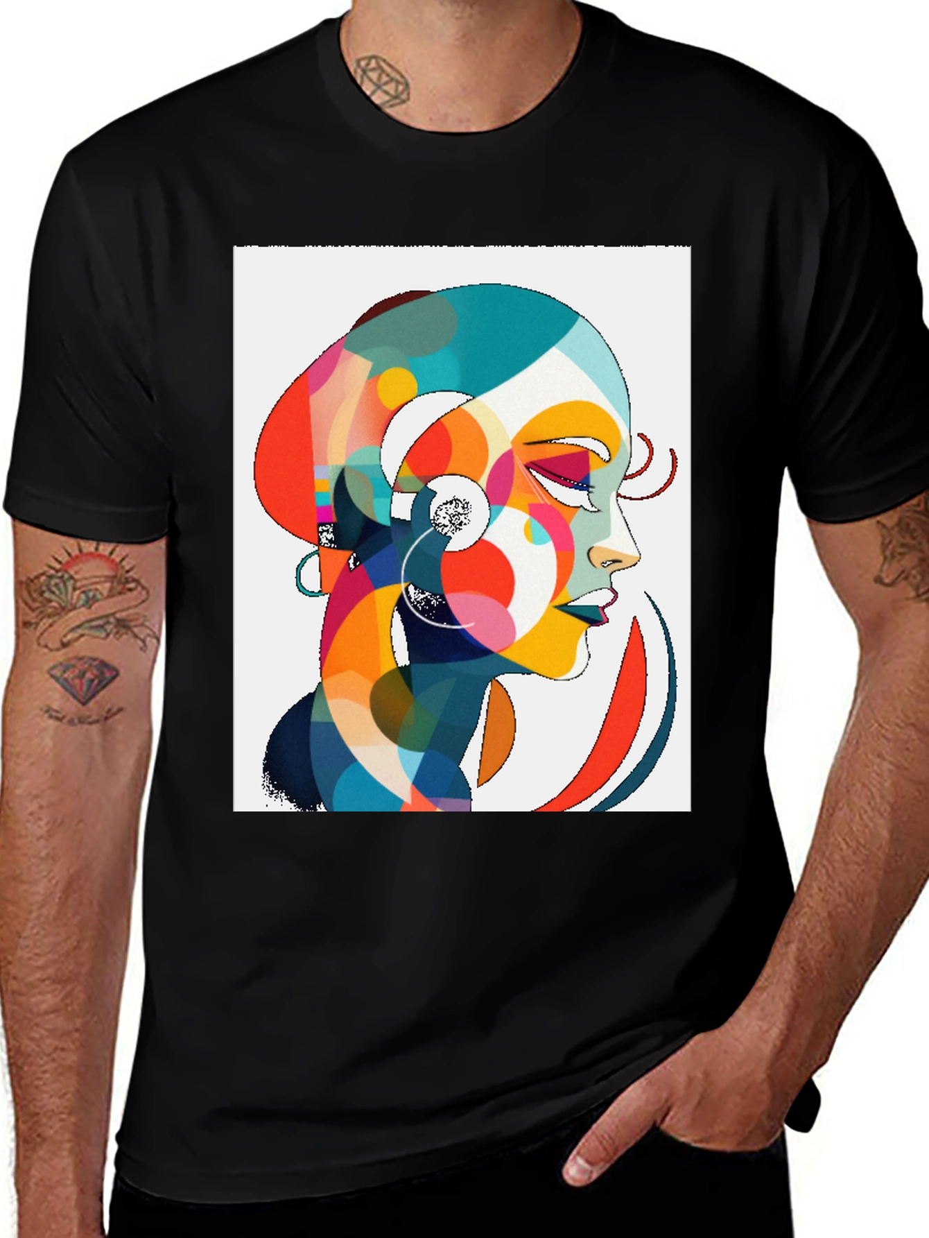 Abstract Woman Graphic Tee - Stylish Comfort