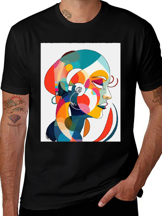 Abstract Woman Graphic Tee - Stylish Comfort