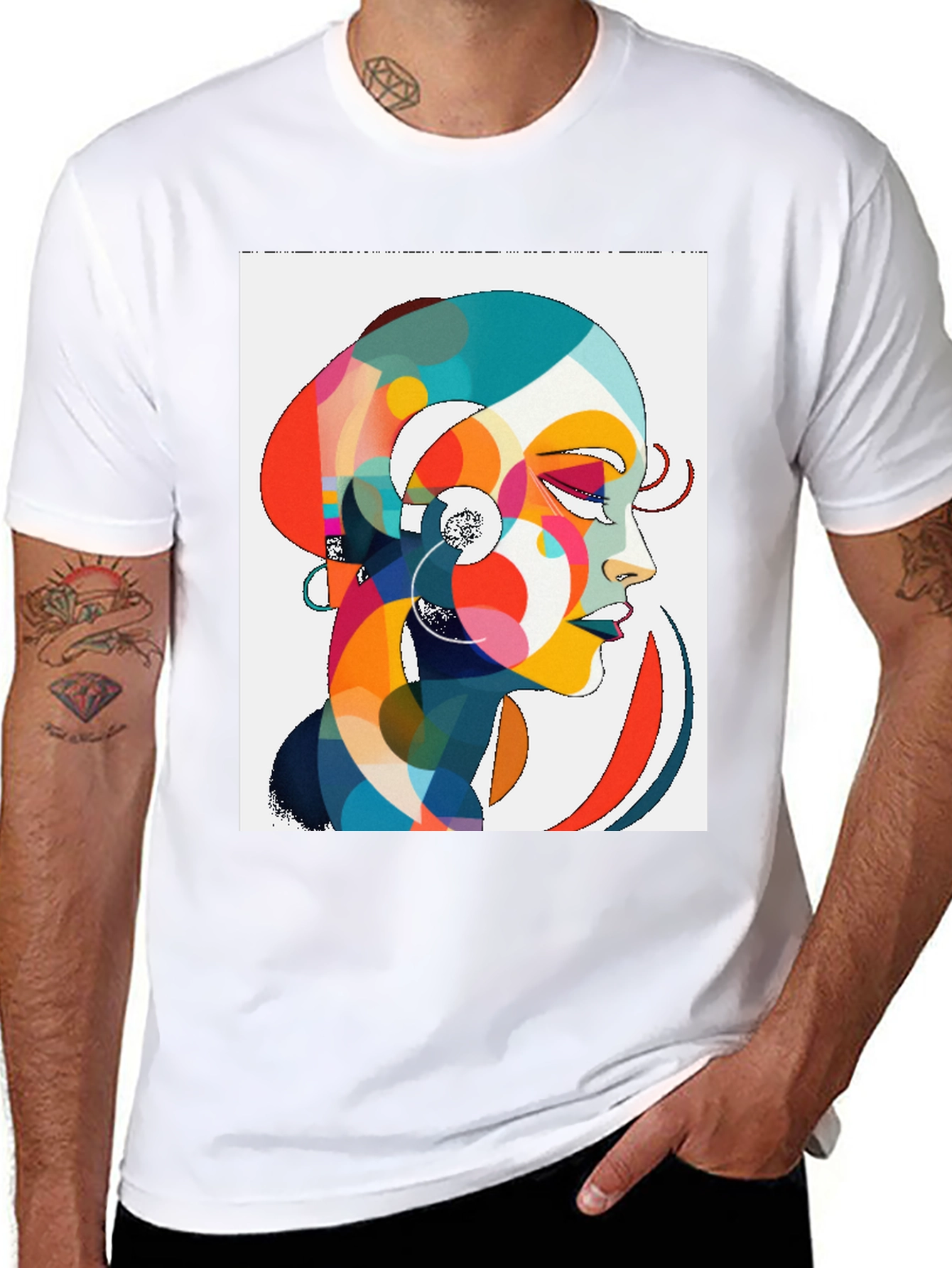 Abstract Woman Graphic Tee - Stylish Comfort