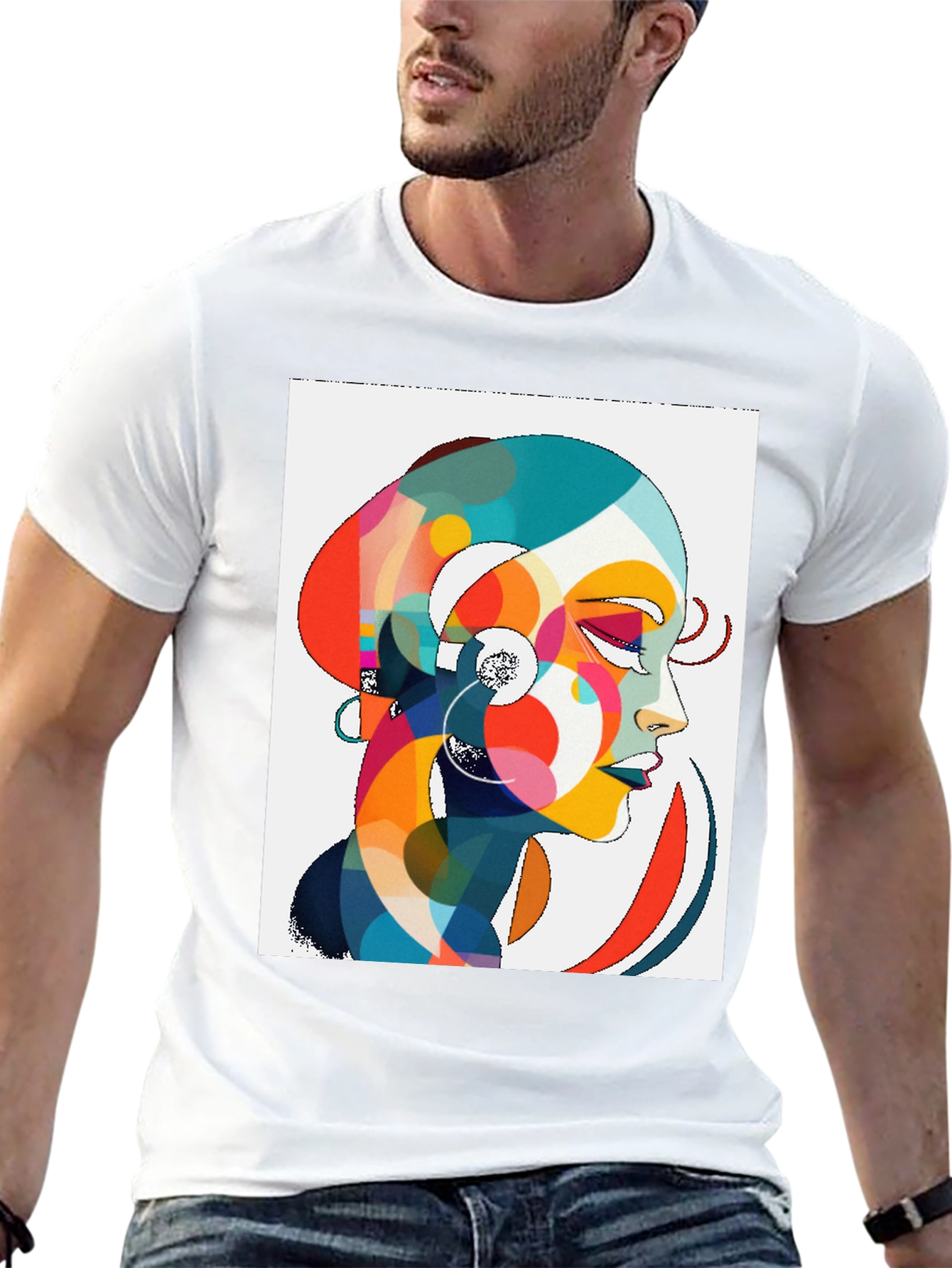 Abstract Woman Graphic Tee - Stylish Comfort