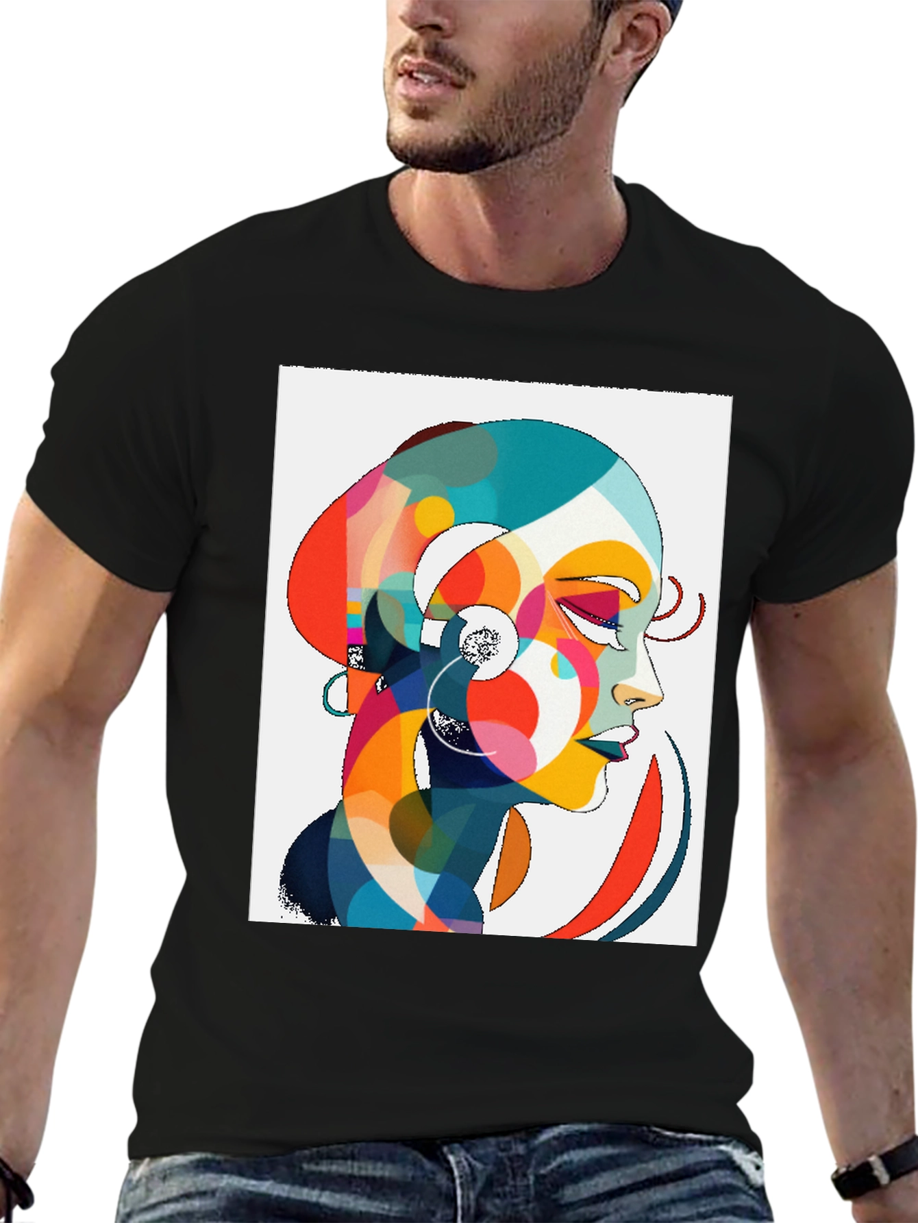 Abstract Woman Graphic Tee - Stylish Comfort