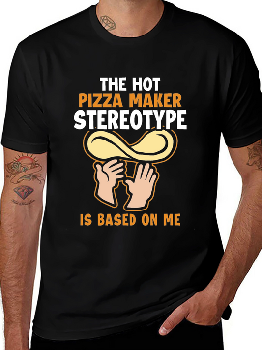 Hot Pizza Maker Graphic Tee - Funny Pizza Lover Shirt