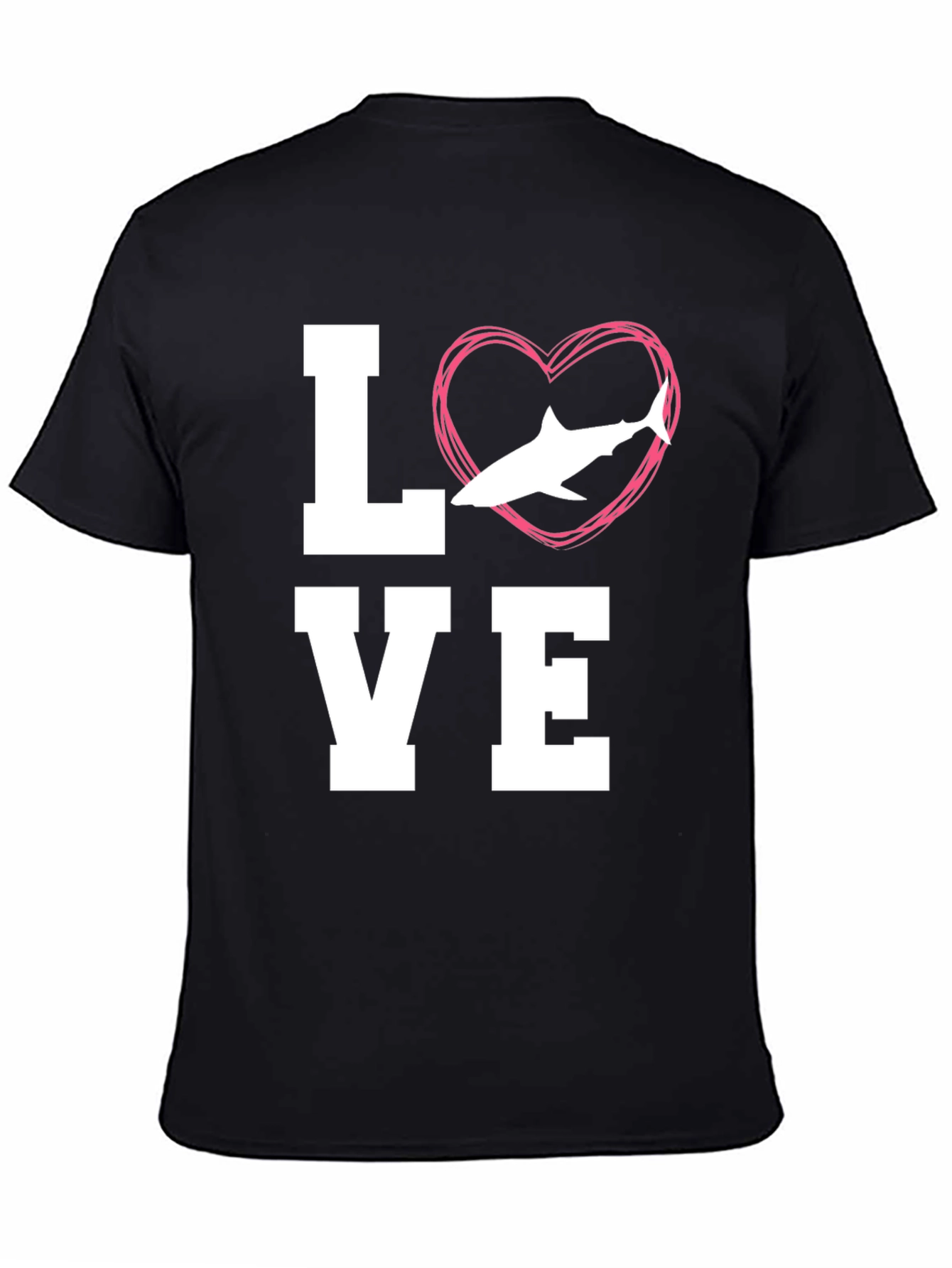 Love Shark Black T-Shirt - Animal Lover Tee