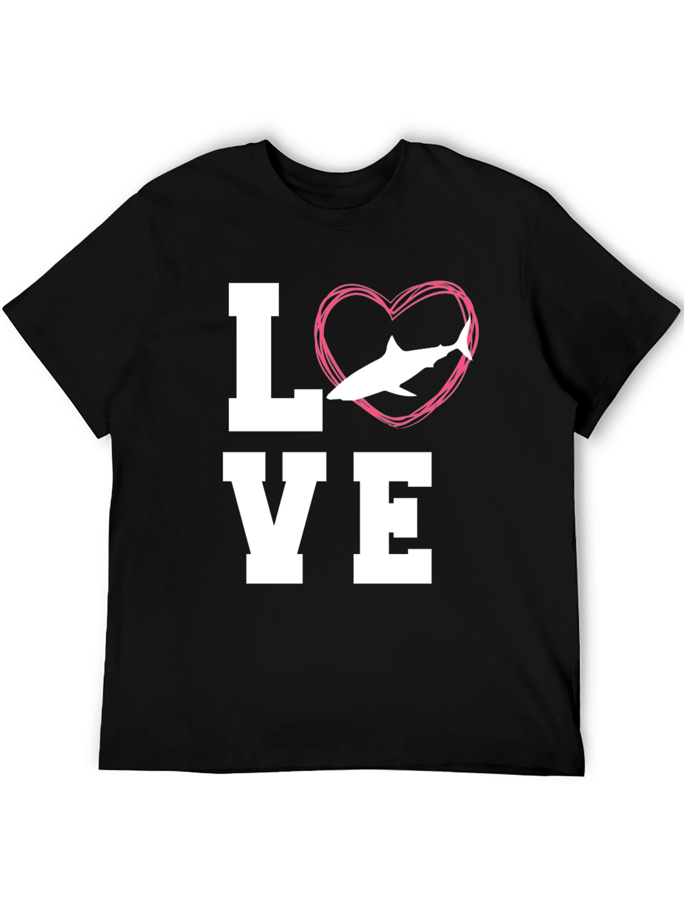 Love Shark Black T-Shirt - Animal Lover Tee