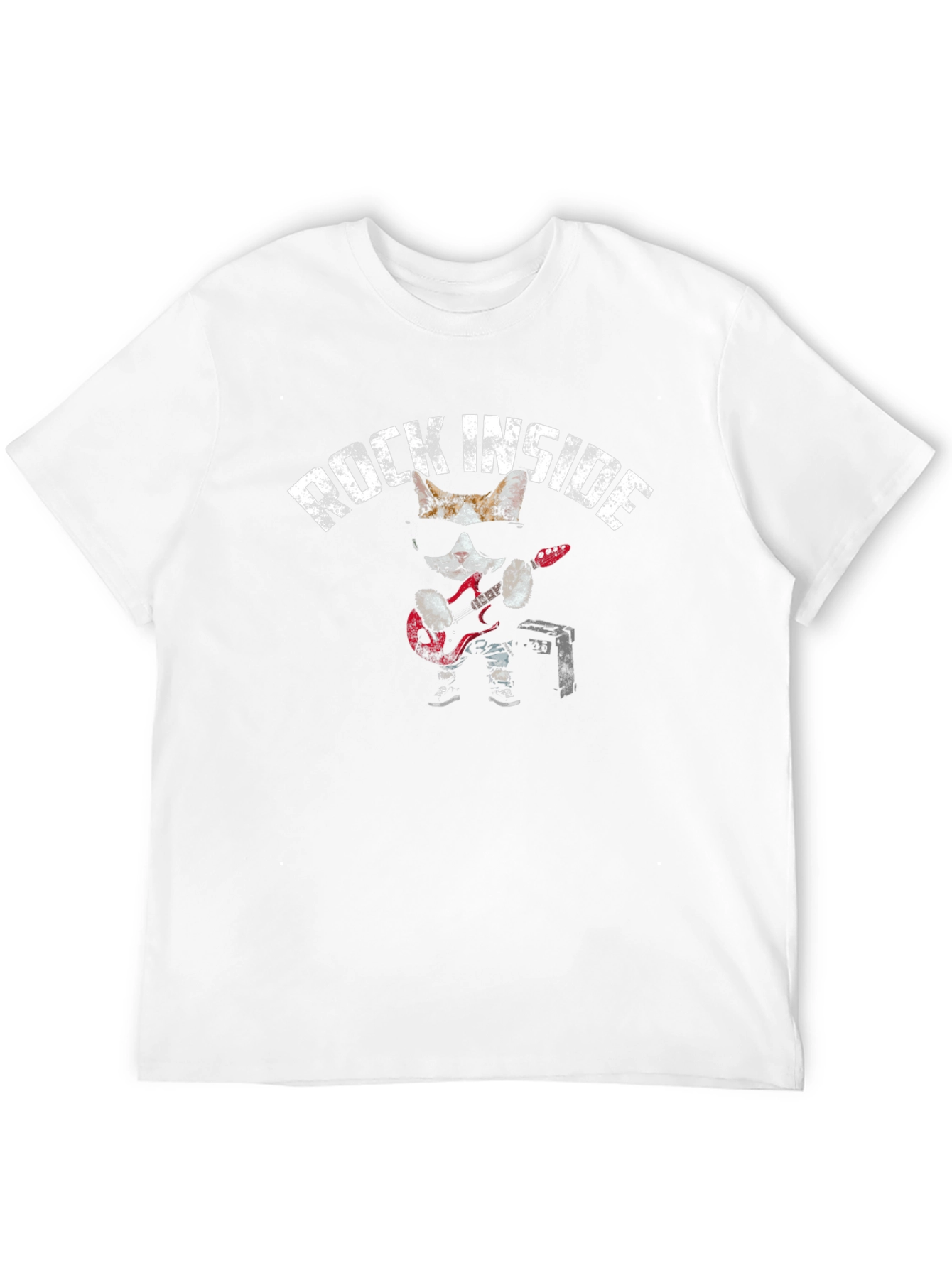 Rock Inside Cat T-Shirt - Cool Graphic Tee