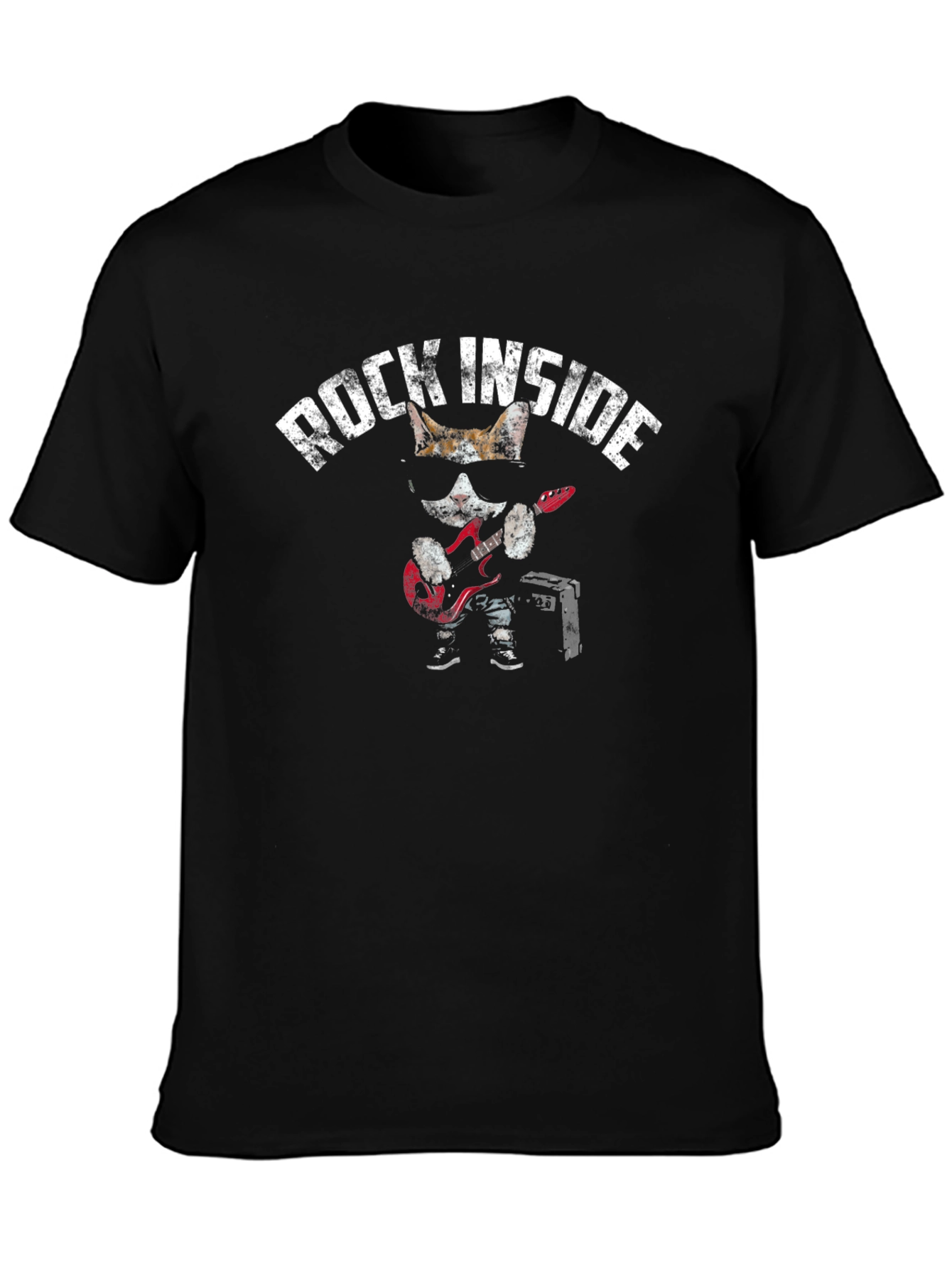 Rock Inside Cat T-Shirt - Cool Graphic Tee